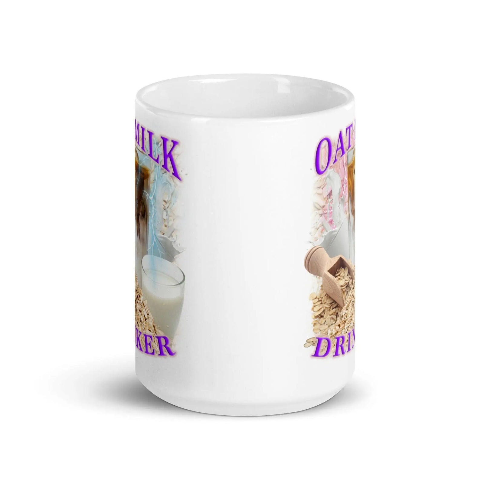 Oat Milk Drinker White glossy mug - Orbital Clothing