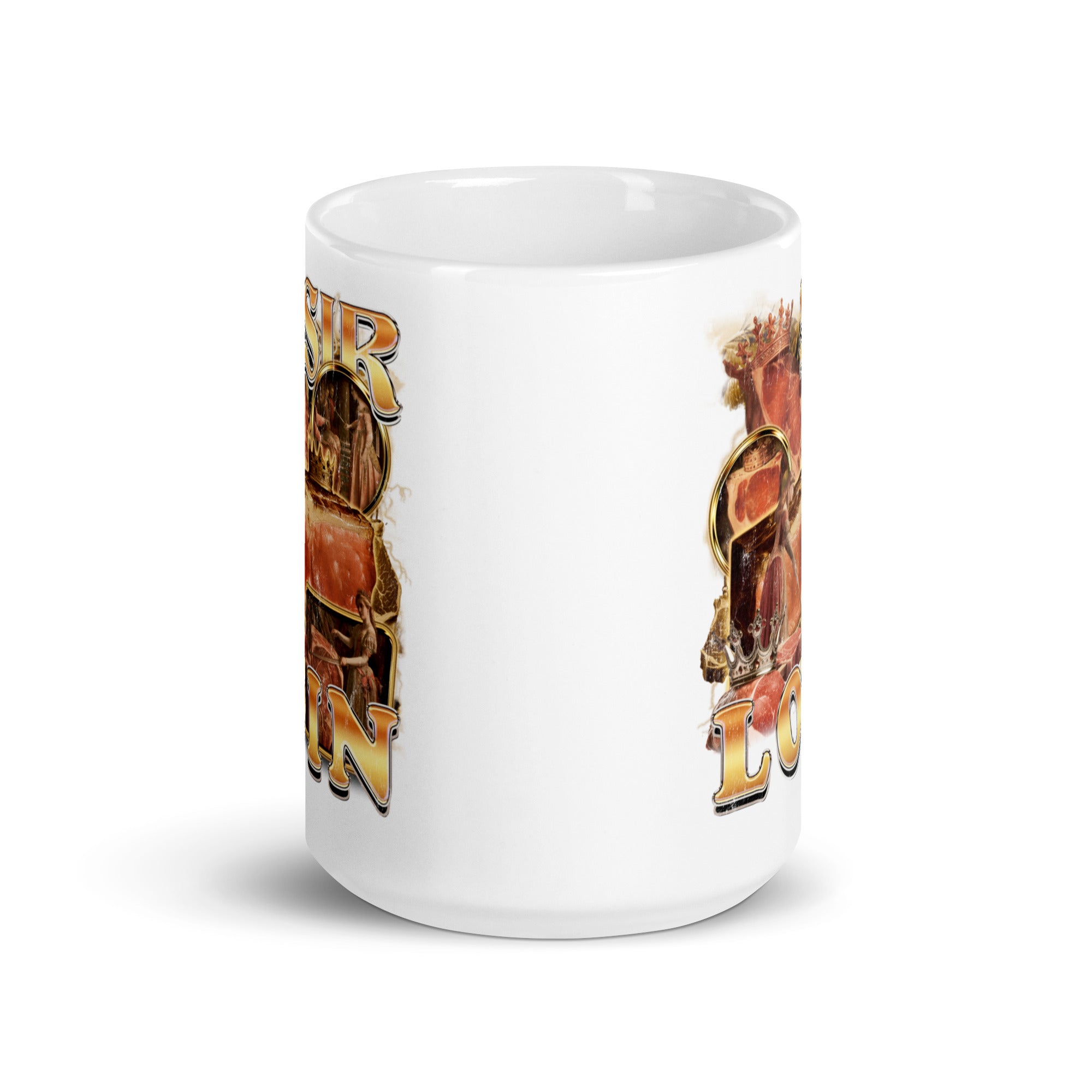 Sir Loin White glossy mug