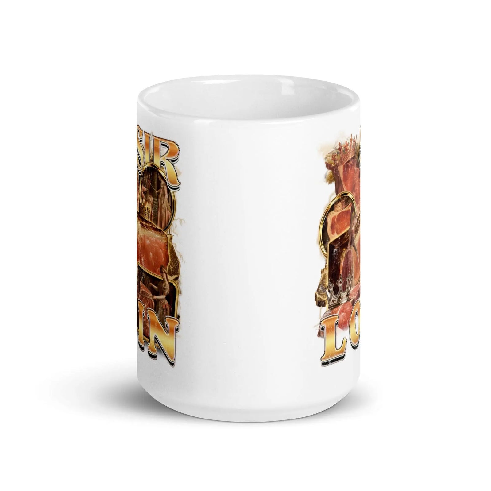 Sir Loin White glossy mug - Orbital Clothing