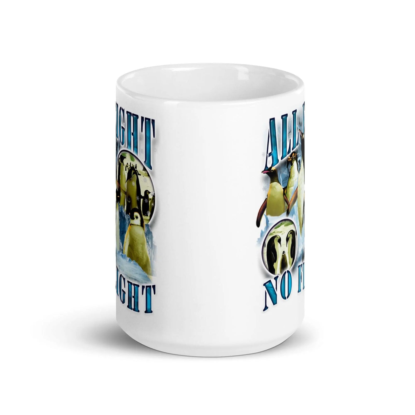 All Fight No Flight White glossy mug - Orbital Clothing
