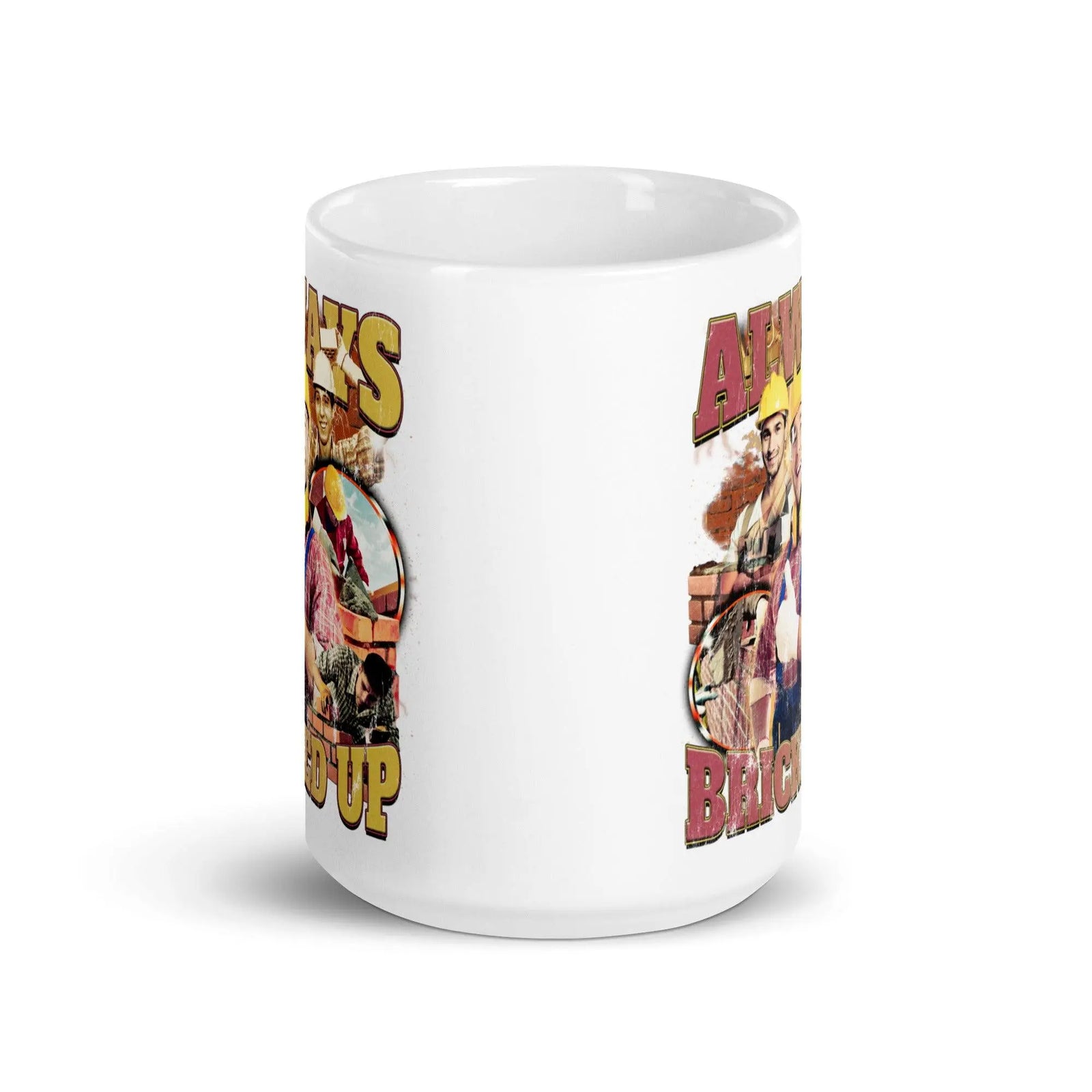 Always Bricked Up White glossy mug - Orbital Clothing