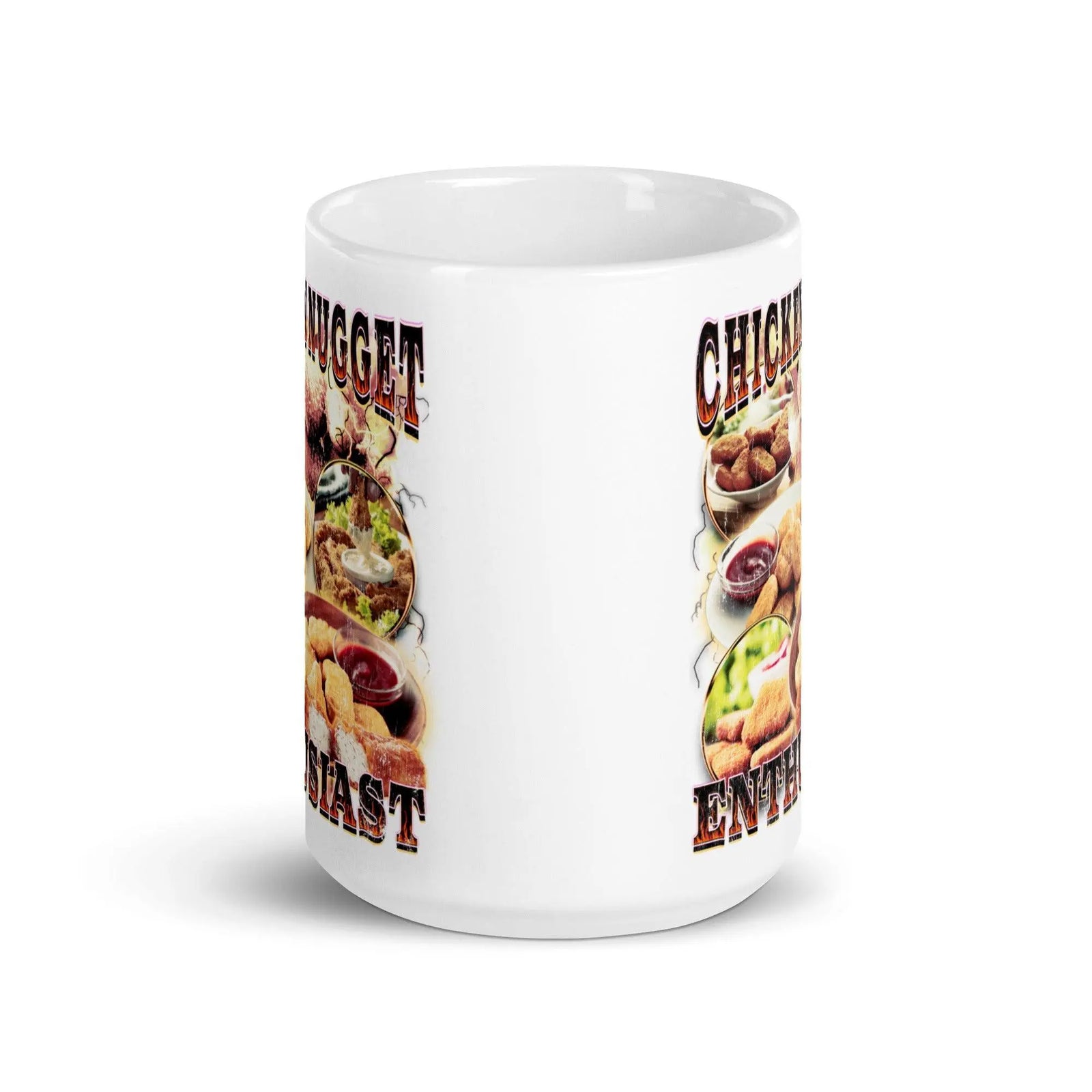 Chicken Nugget Enthusiast White glossy mug - Orbital Clothing