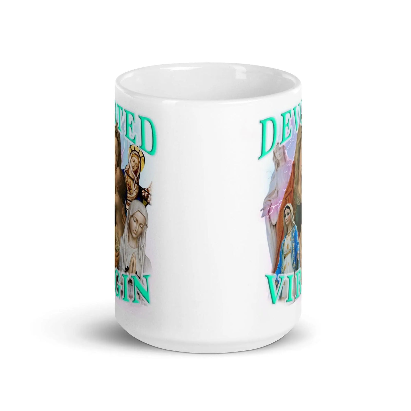 Devoted Virgin White glossy mug - Orbital Clothing