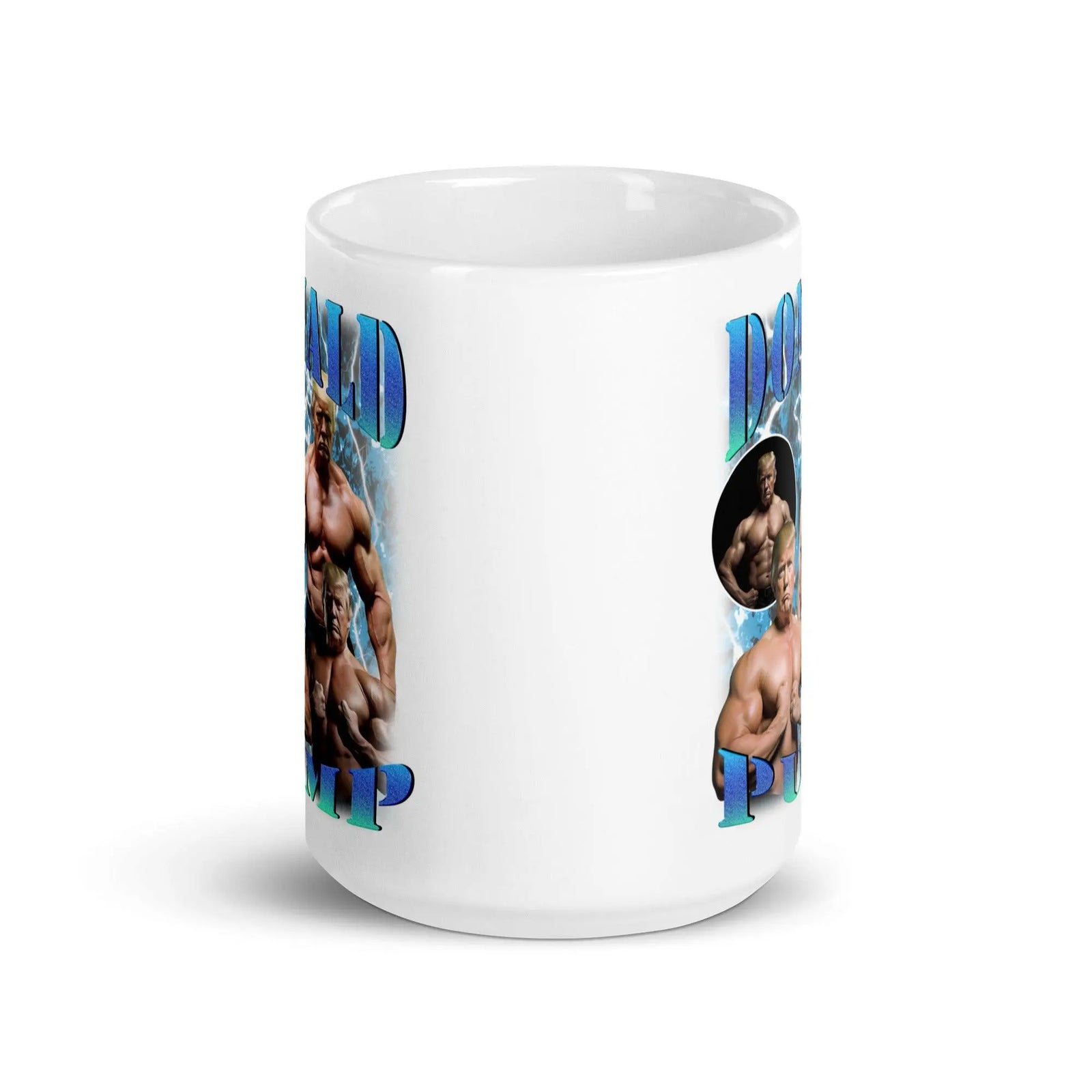 Donald Pump White glossy mug - Orbital Clothing
