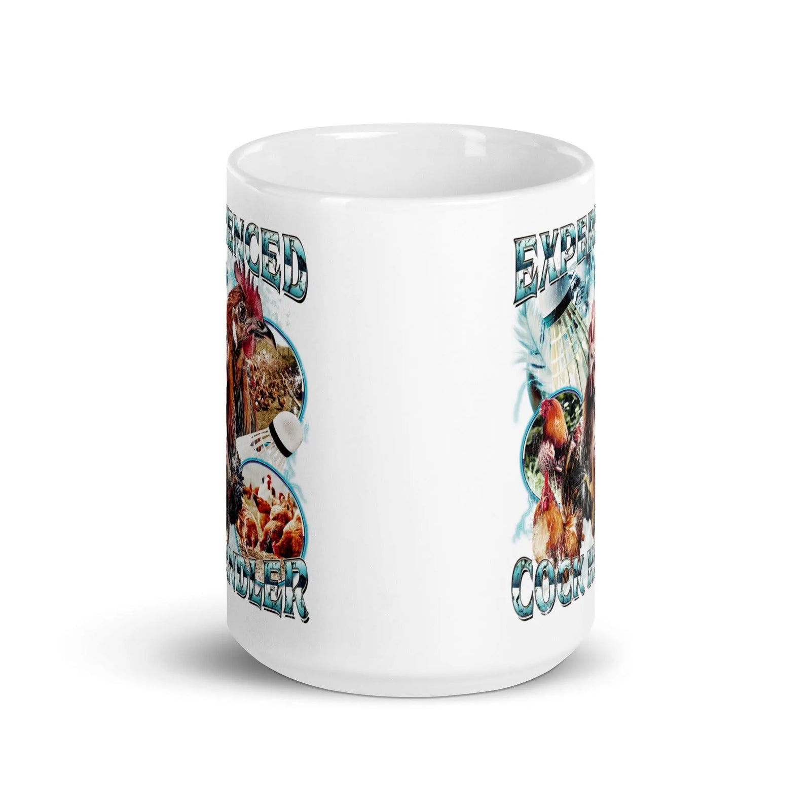 Experienced Cock Handler White glossy mug - Orbital Clothing