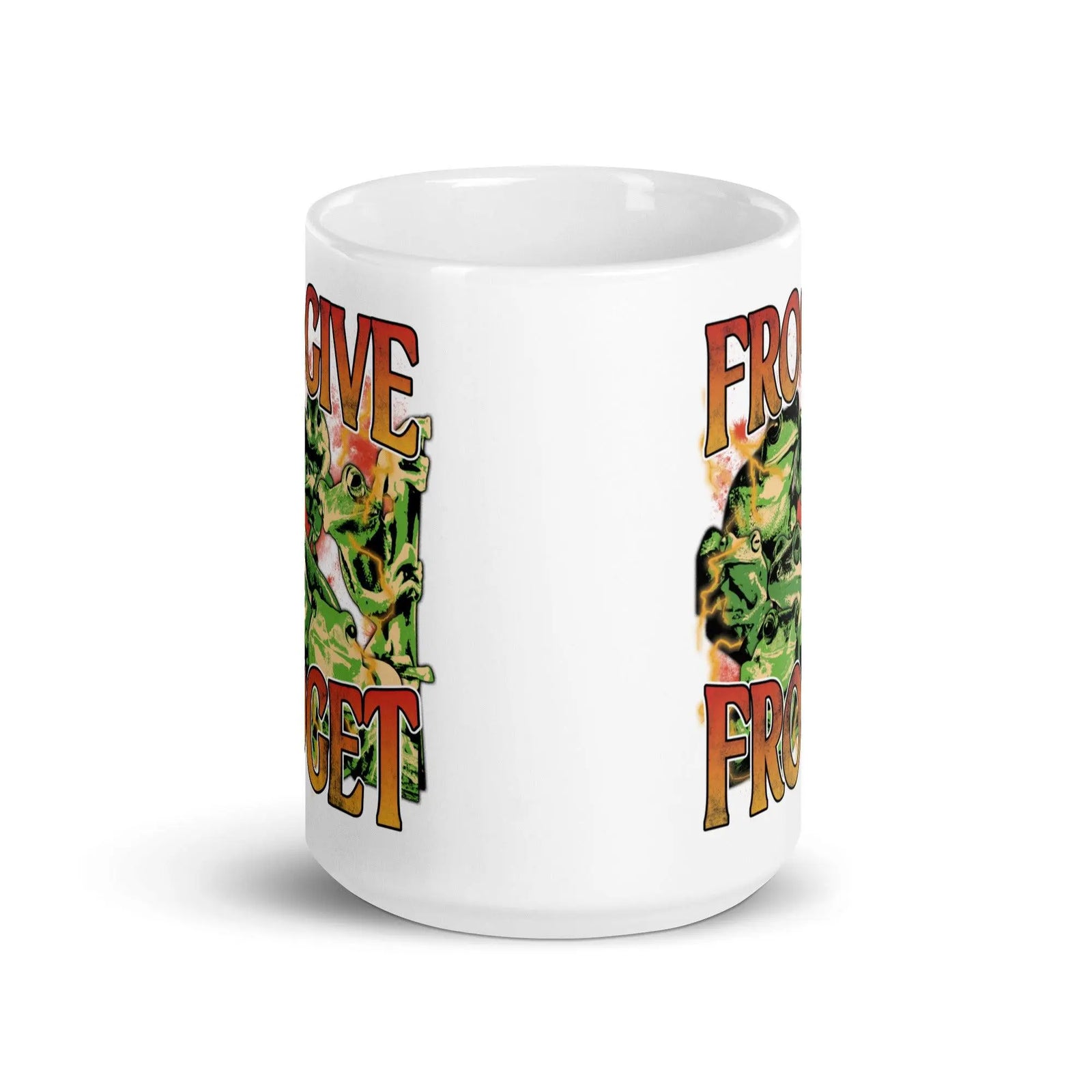 Frogive Forget White glossy mug - Orbital Clothing