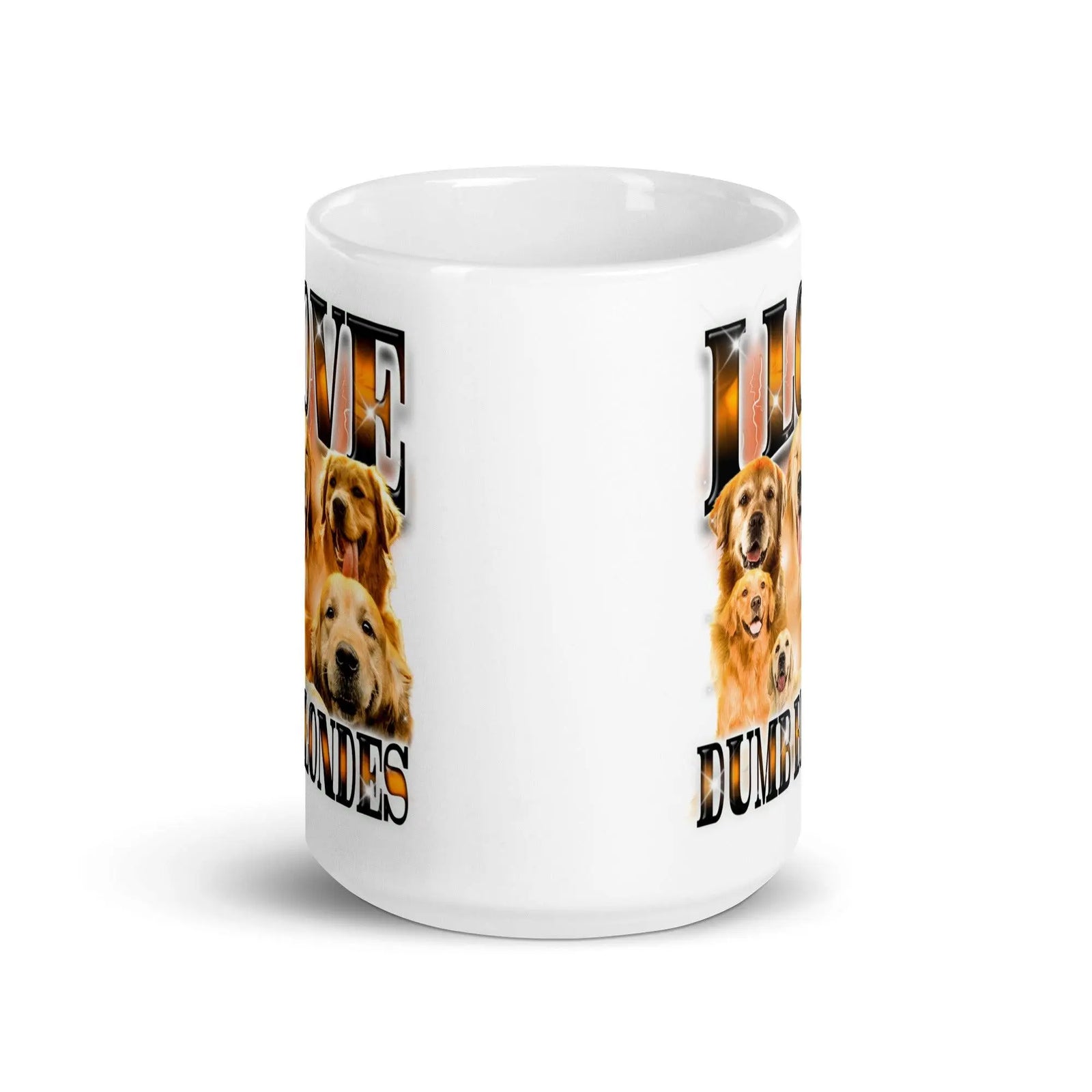 I Love Dumb Blondes White glossy mug - Orbital Clothing