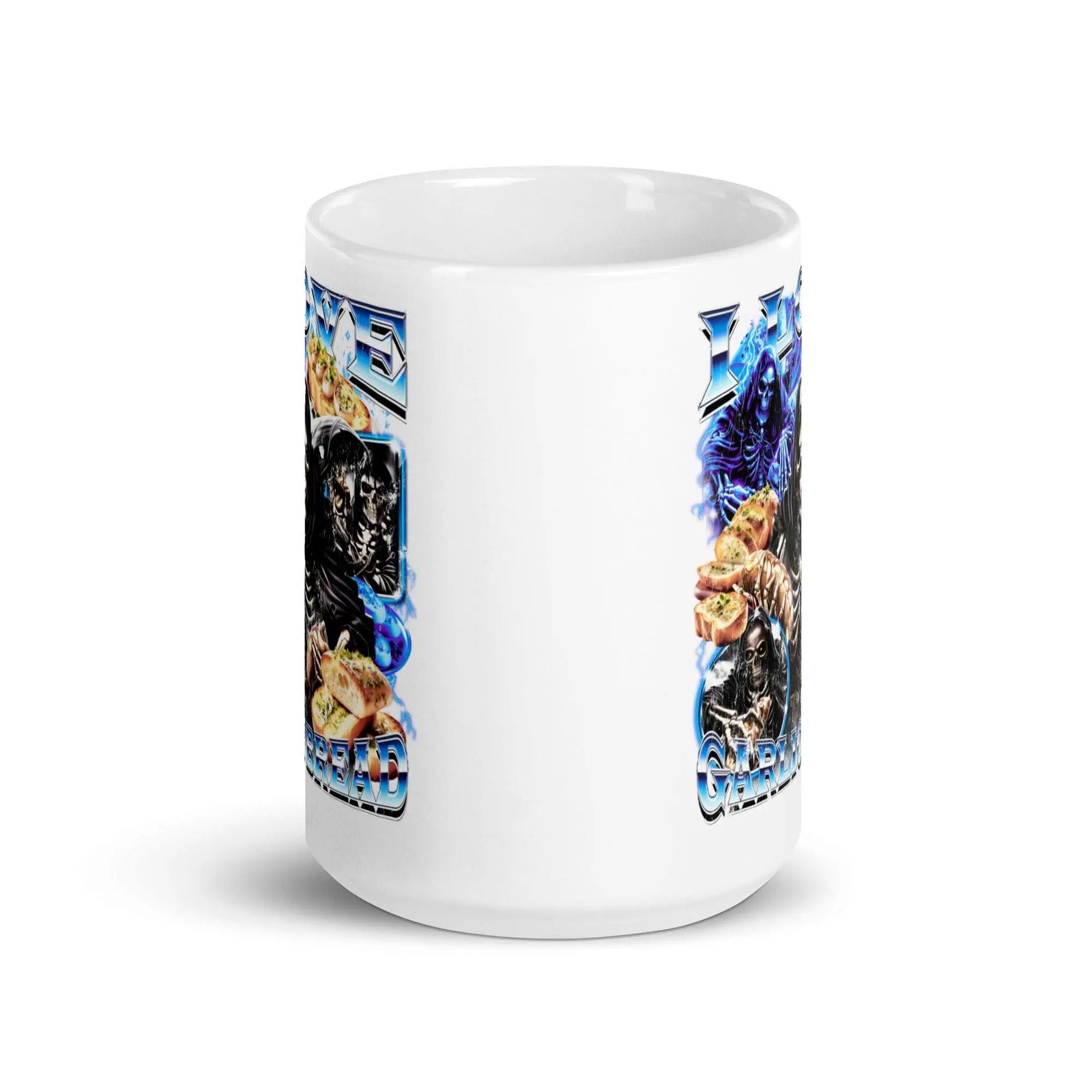 I Love Garlic Bread White glossy mug - Orbital Clothing