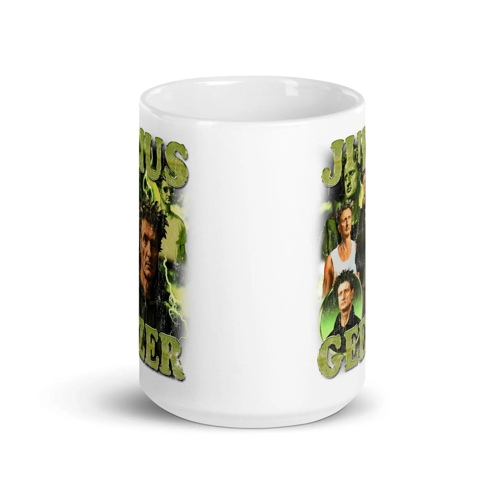Julius Geezer White glossy mug - Orbital Clothing