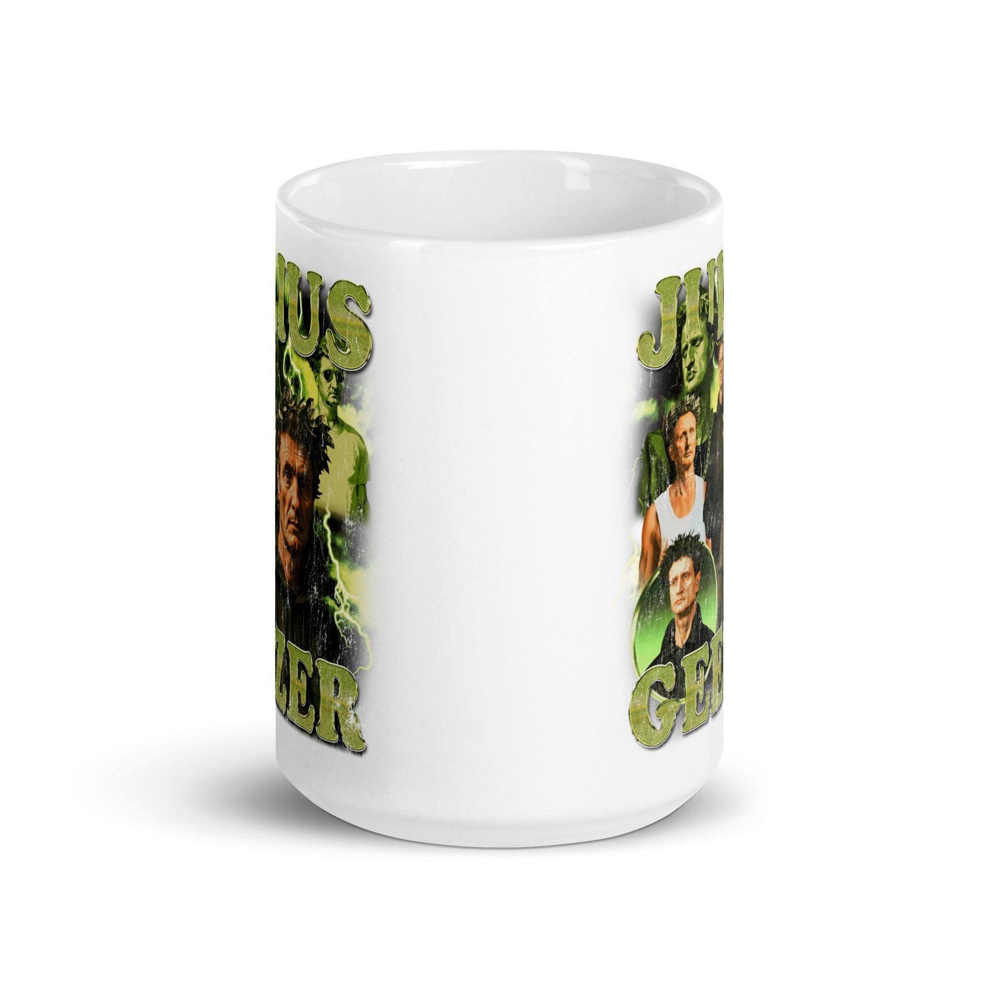 Julius Geezer White glossy mug - Orbital Clothing