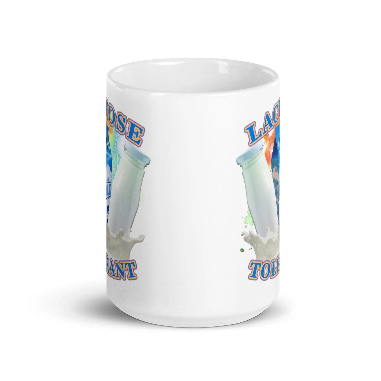 Lactose Tolerant White glossy mug - Orbital Clothing