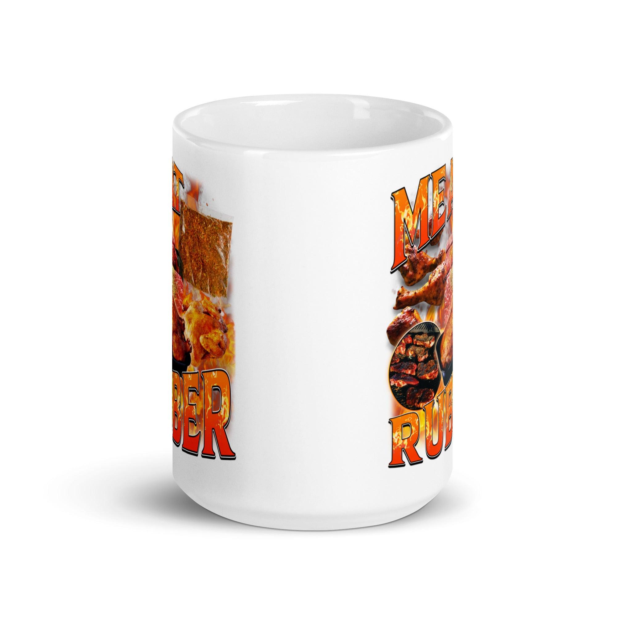 Meat Rubber White glossy mug - Orbital Clothing