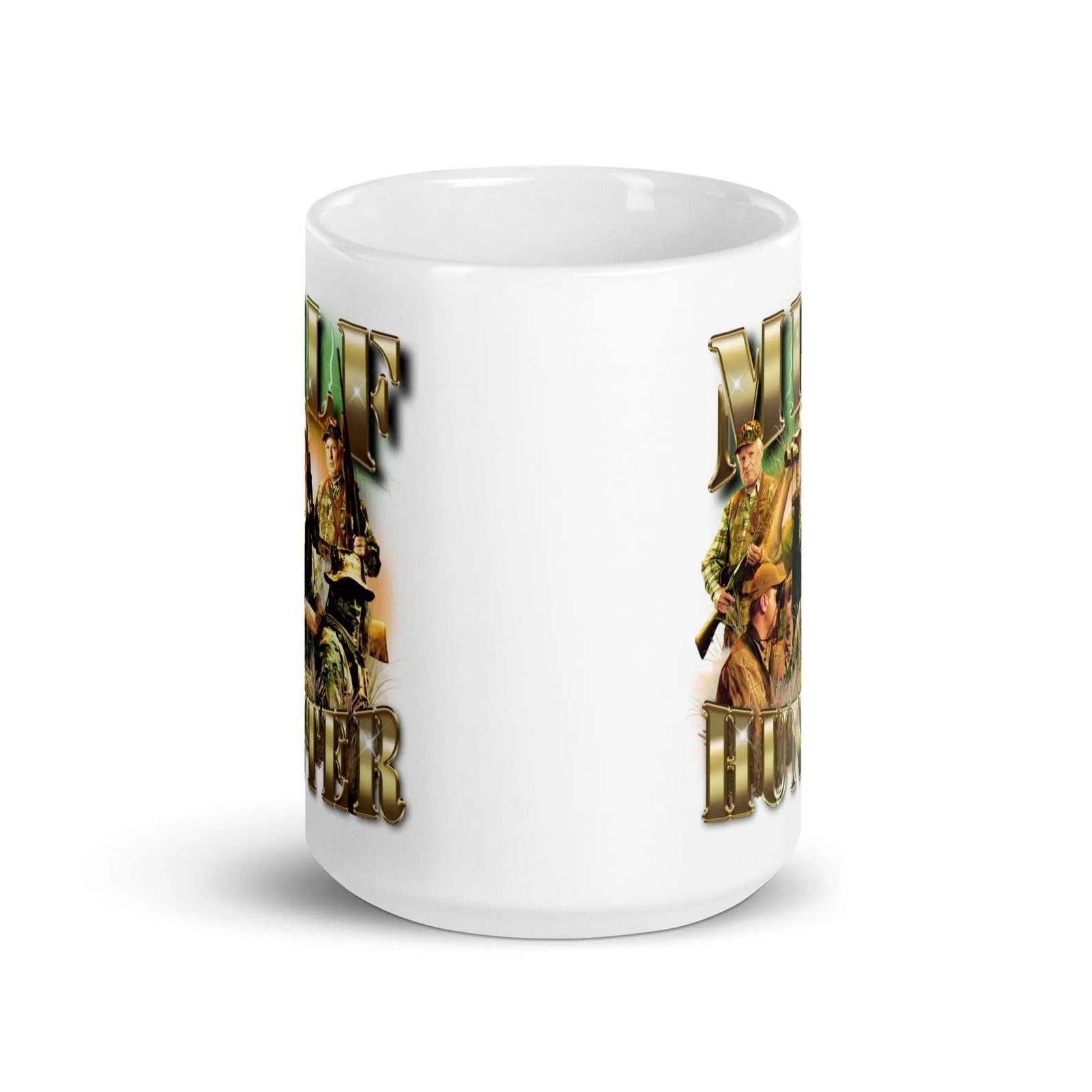 Milf Hunter White glossy mug - Orbital Clothing