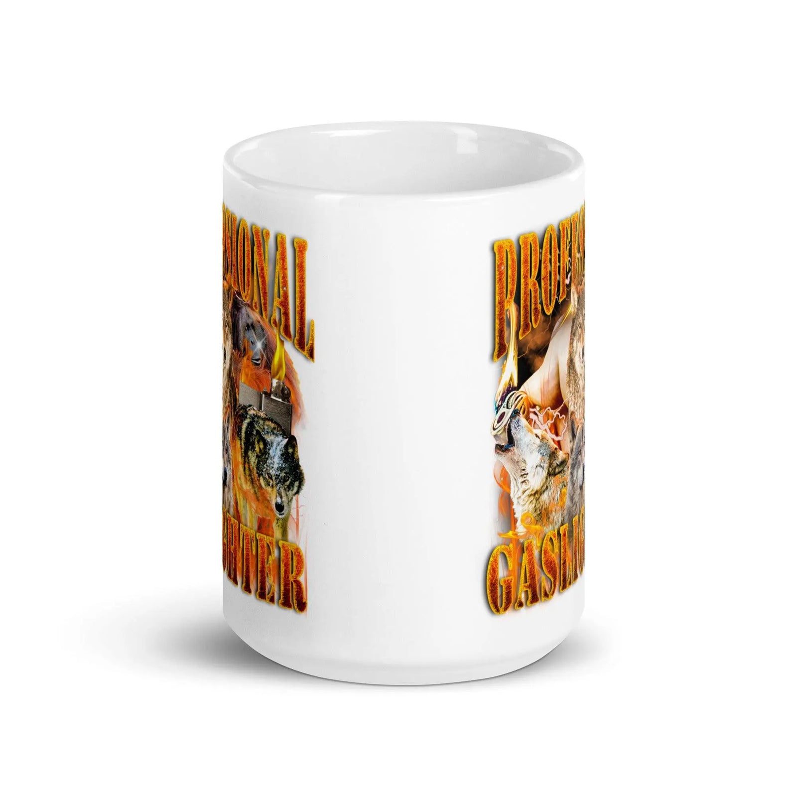 Professional Gaslighter White glossy mug - Orbital Clothing