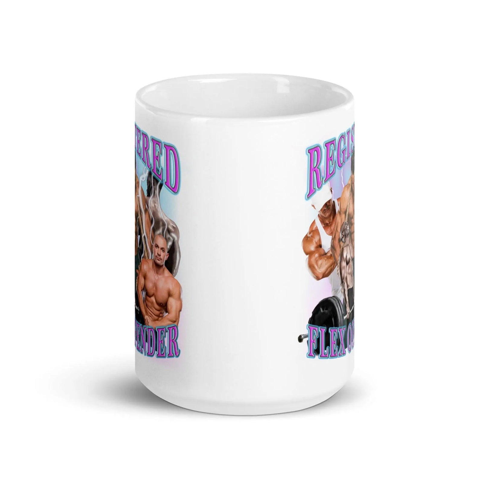Registered Flex Offender White glossy mug - Orbital Clothing