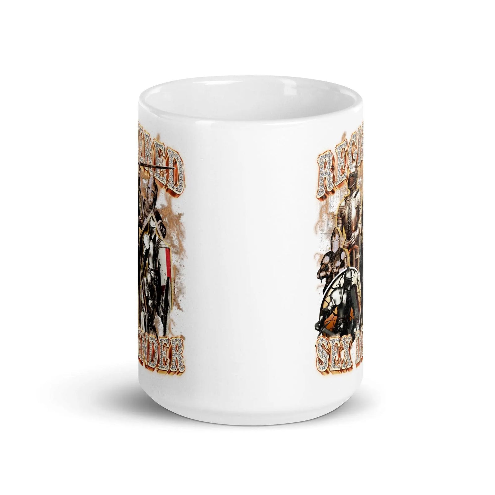 Registered Sex Defender White glossy mug - Orbital Clothing