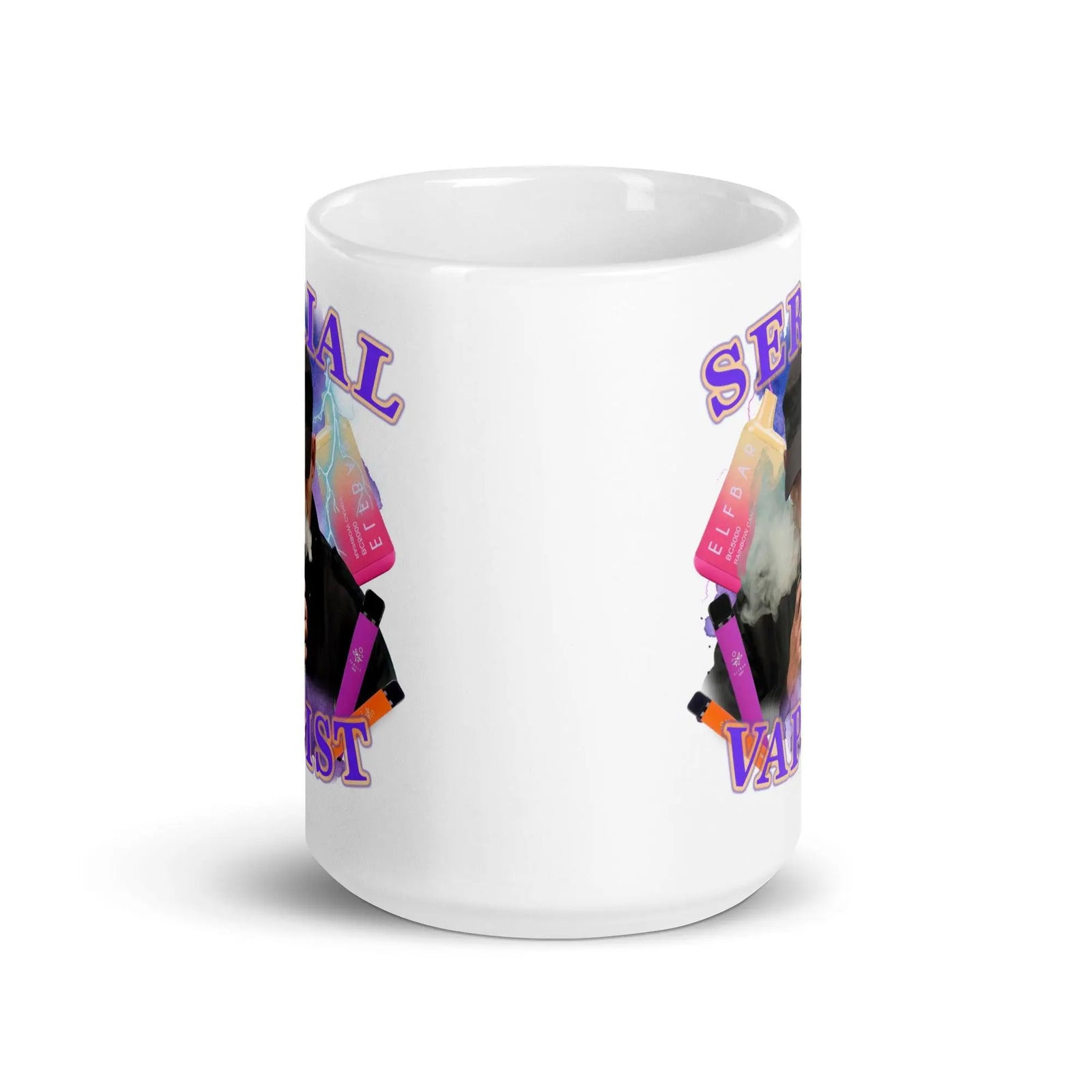 Serial Vapist White glossy mug - Orbital Clothing