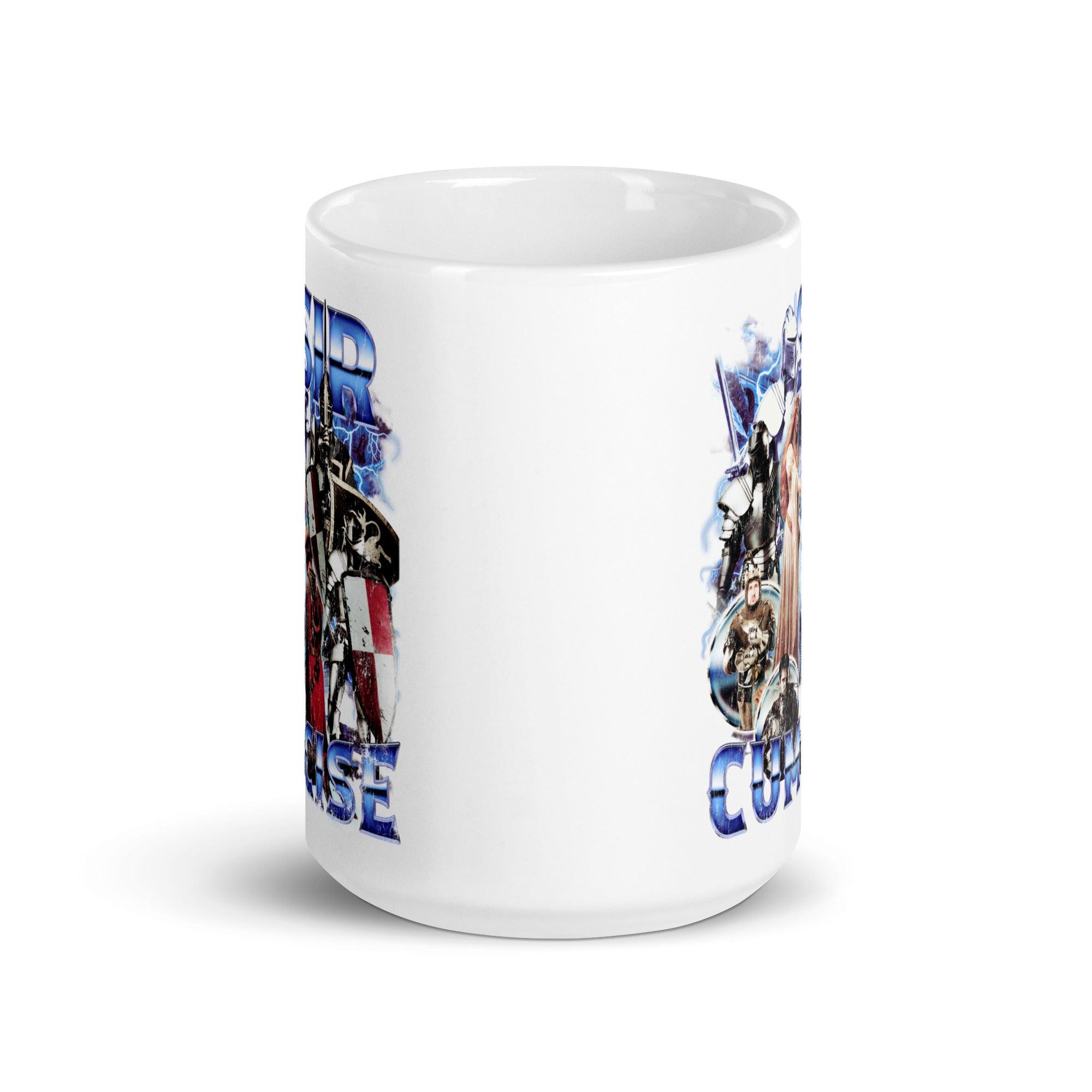 Sir Cumcise White glossy mug - Orbital Clothing