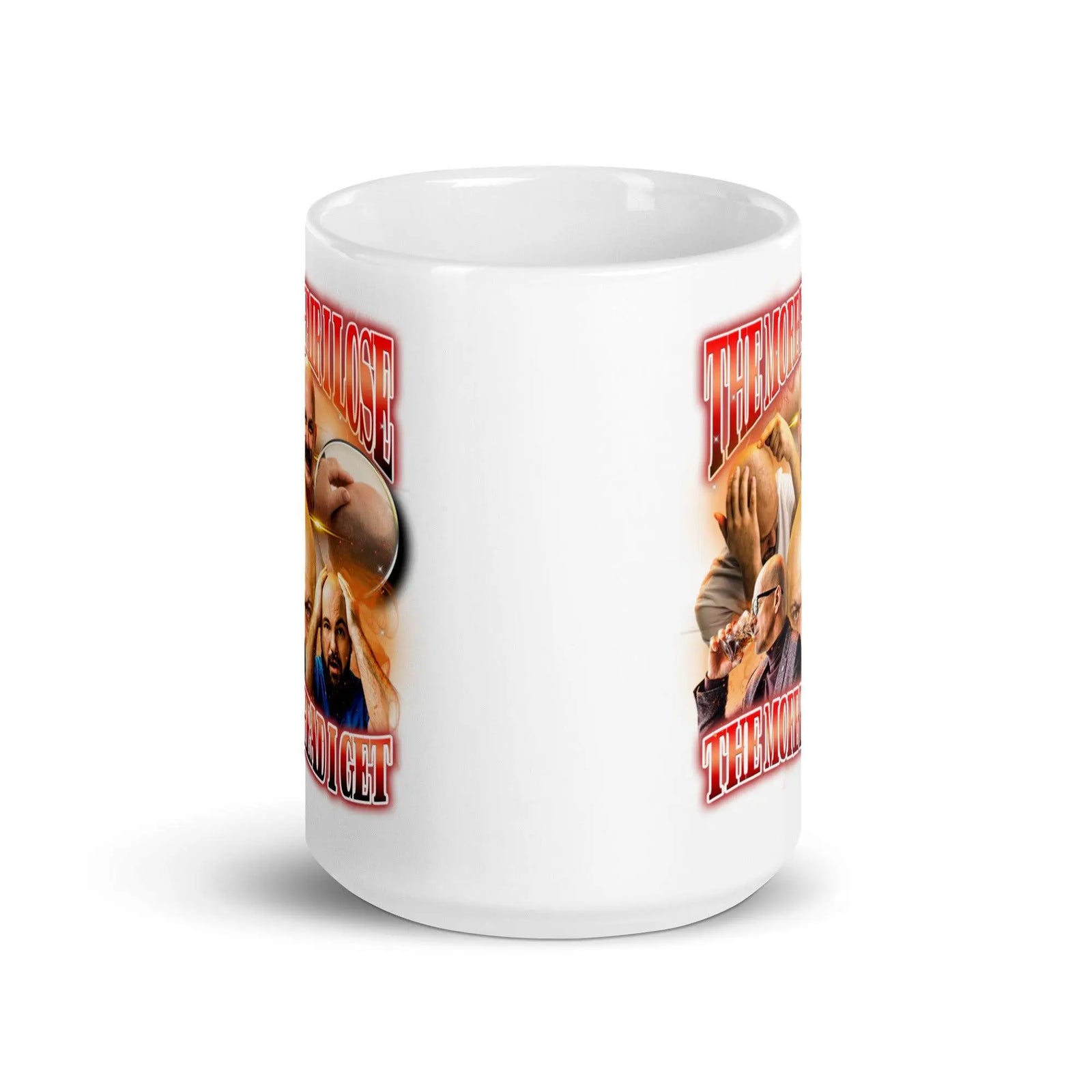The more hair I lose the more head I get White glossy mug - Orbital Clothing