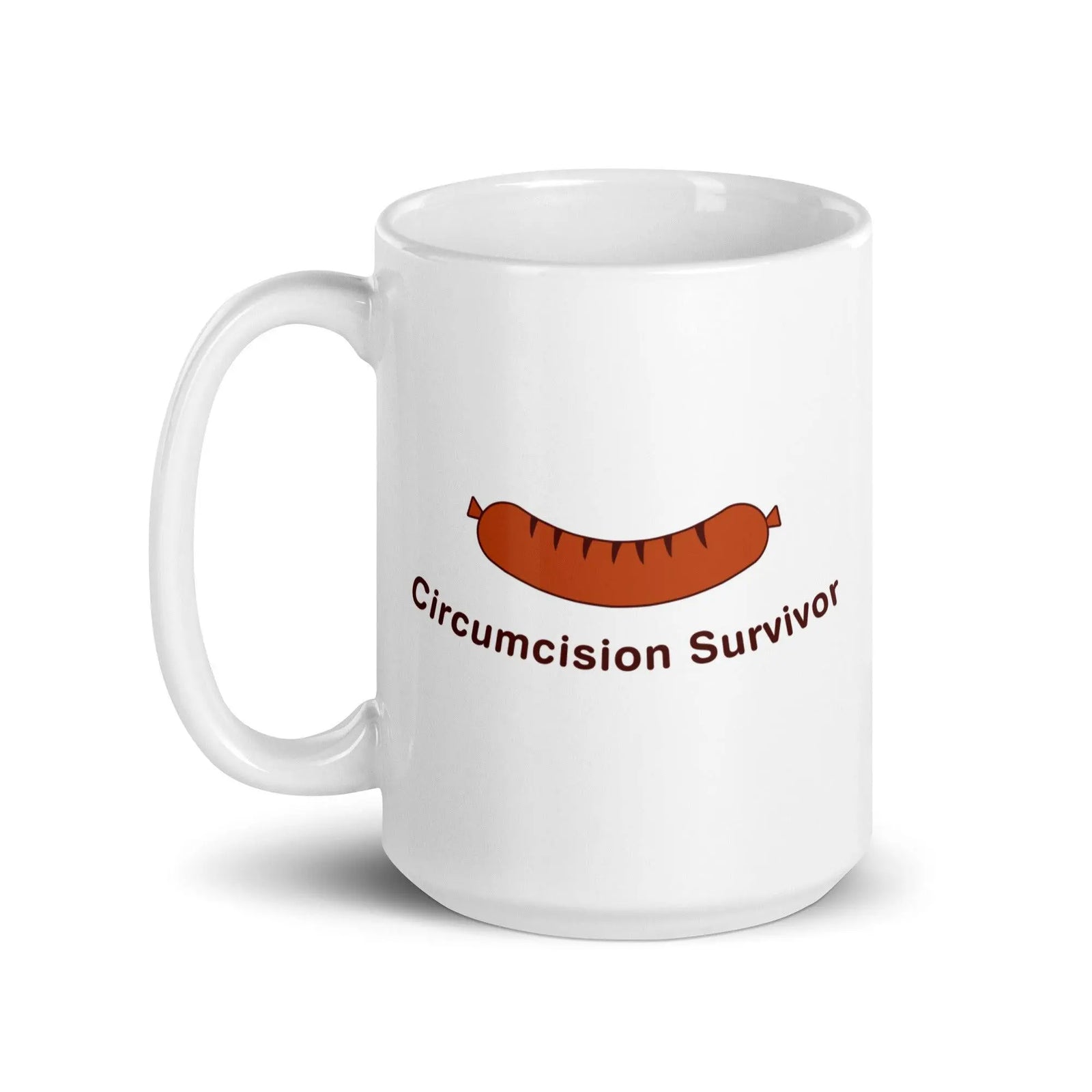 Circumcision Survivor White glossy mug - Orbital Clothing