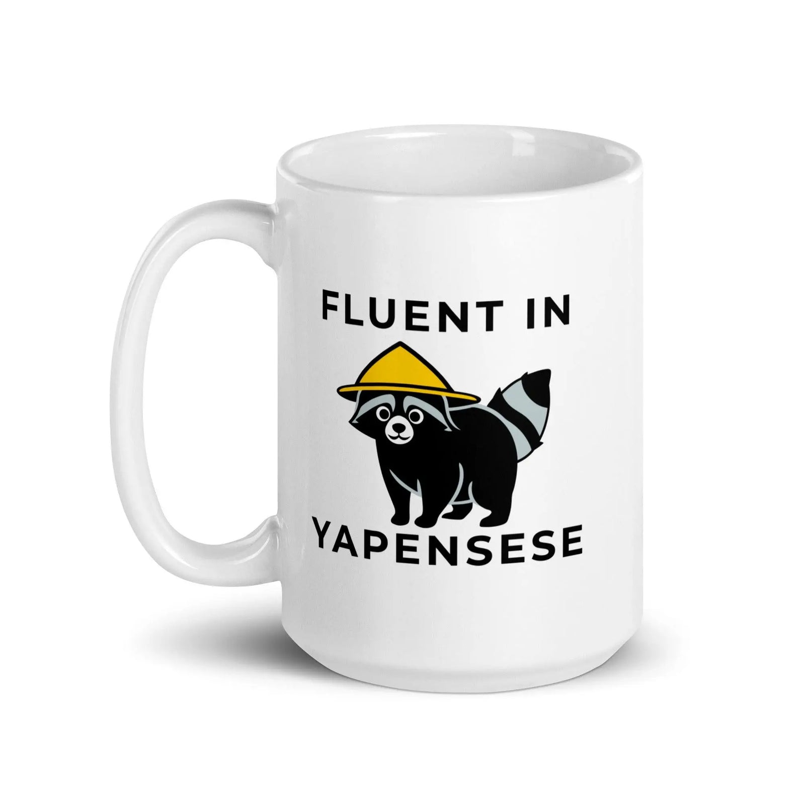 Fluent in Yapenese White glossy mug - Orbital Clothing