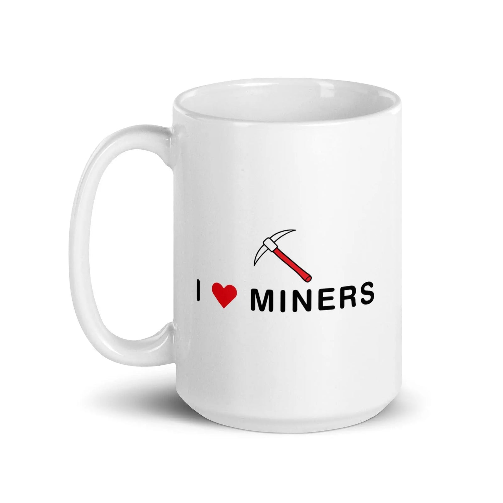 I love Miners White glossy mug - Orbital Clothing