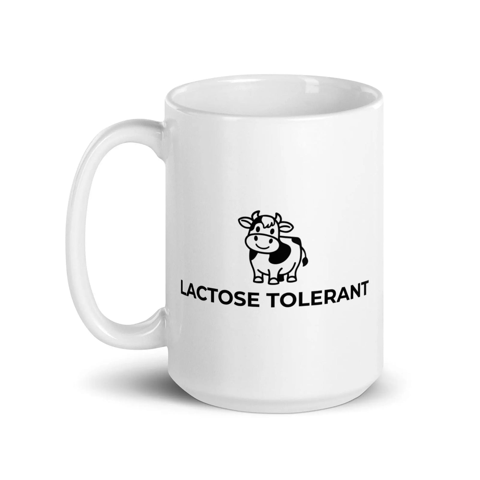 Lactose Tolerant White glossy mug - Orbital Clothing