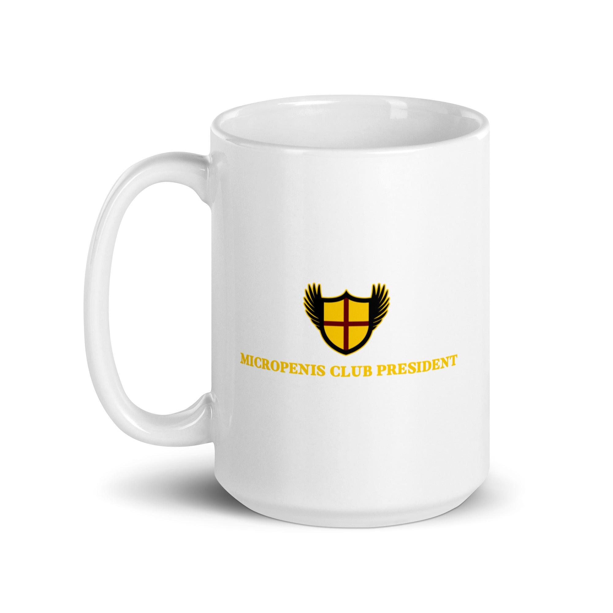 Micropenis Club President White glossy mug - Orbital Clothing