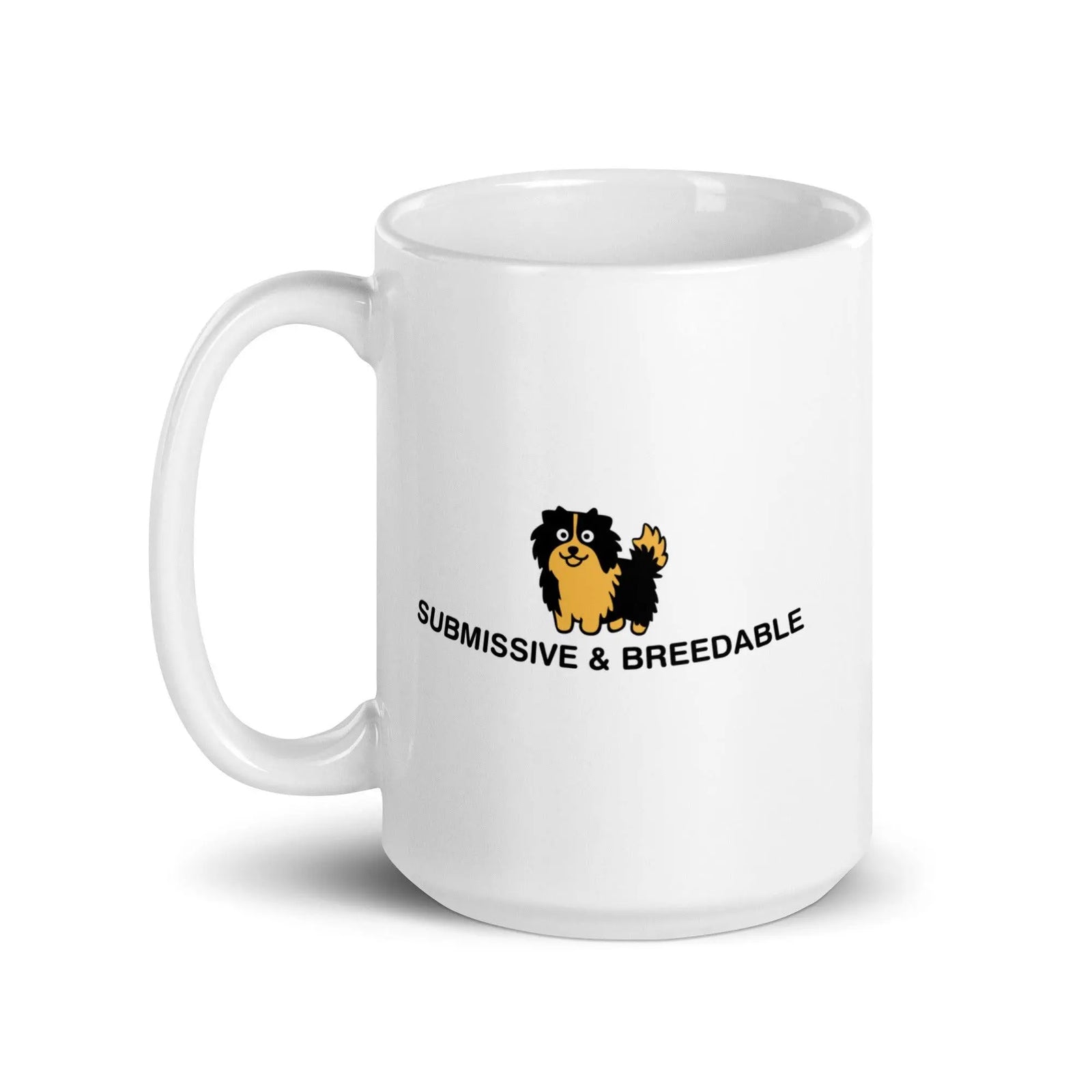 Submissive and Breedable White glossy mug - Orbital Clothing