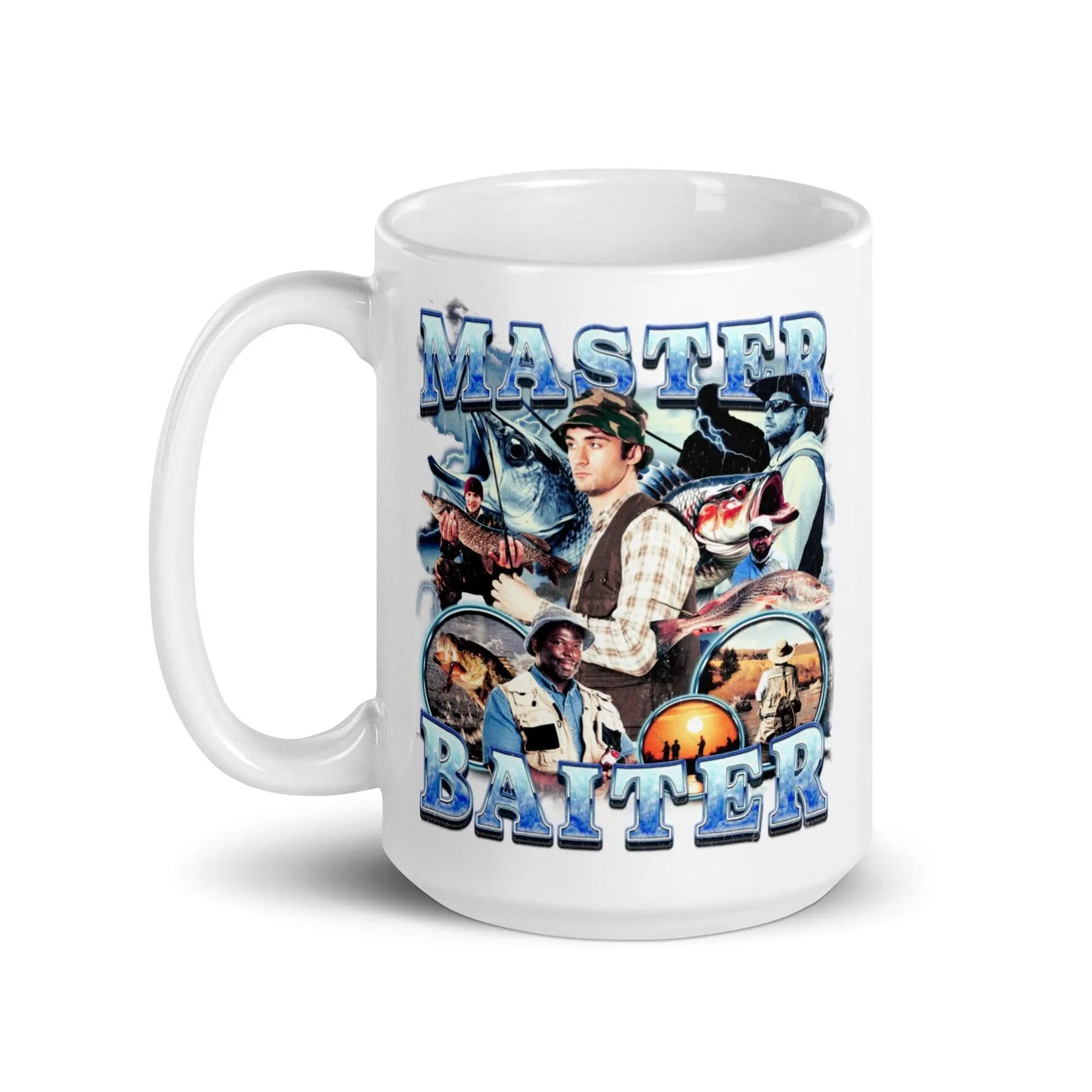 Master Baiter White glossy mug - Orbital Clothing