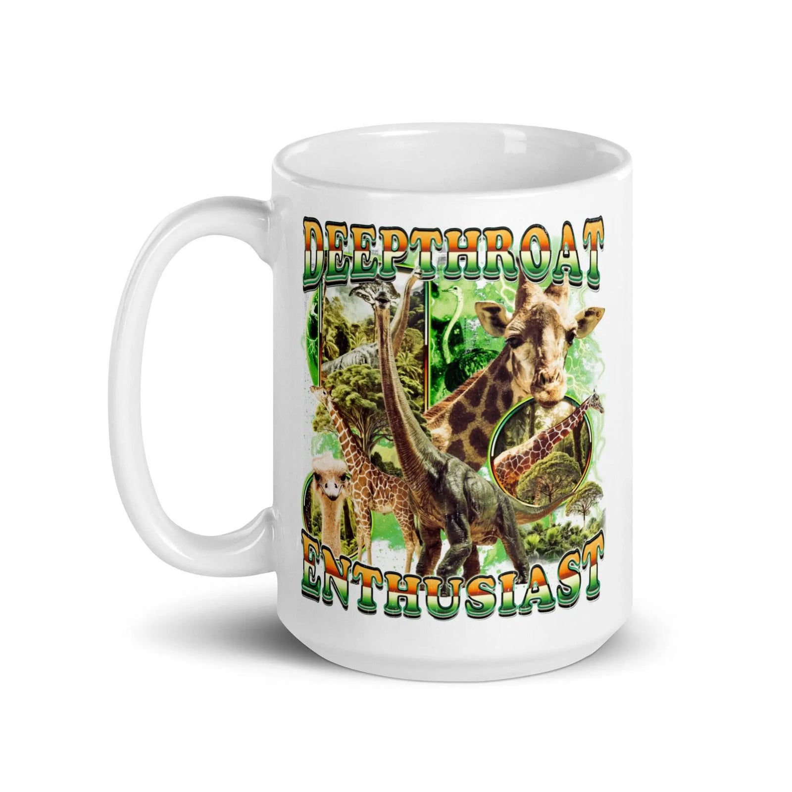 Deepthroat Enthusiast White glossy mug - Orbital Clothing