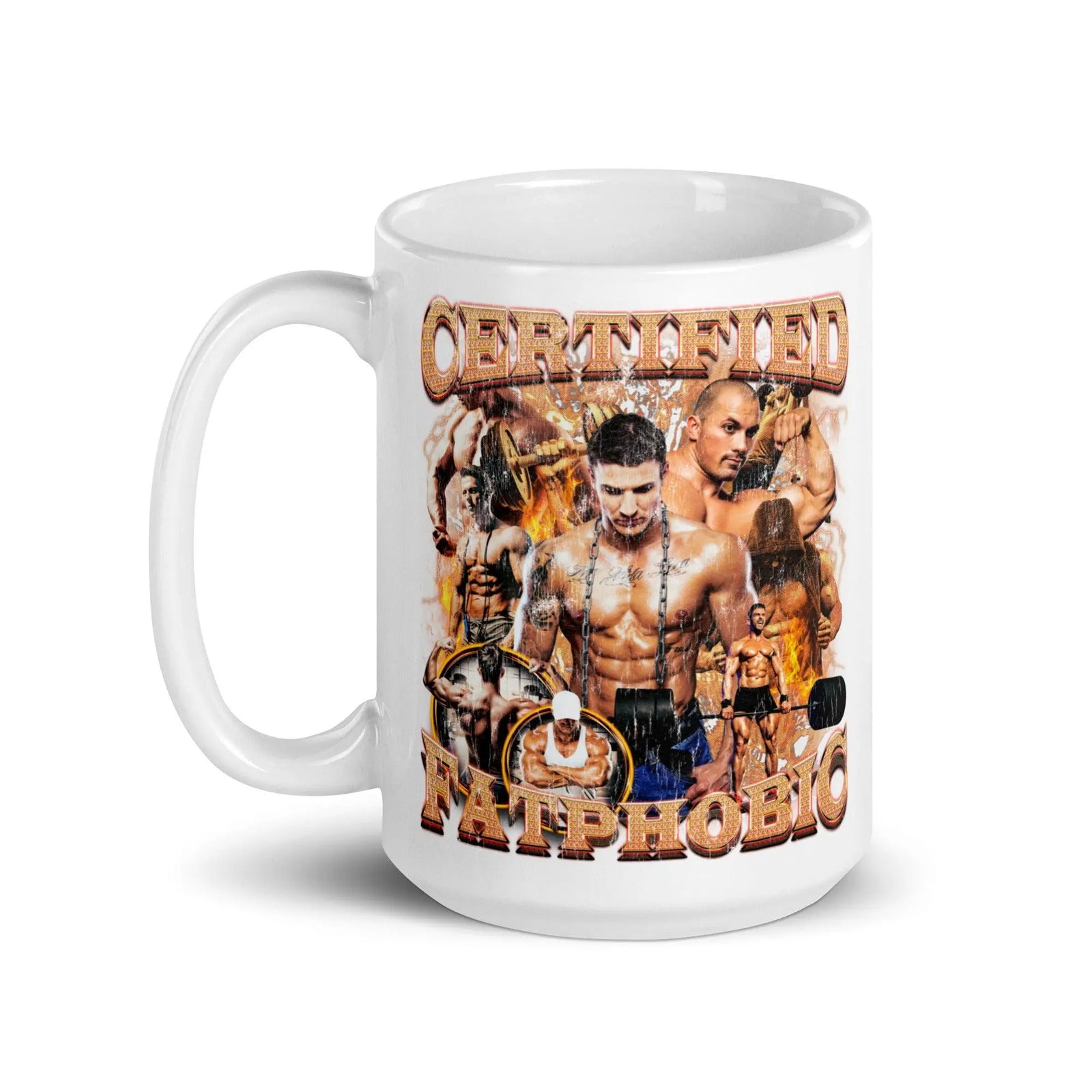 Certified Fatphobic White glossy mug - Orbital Clothing