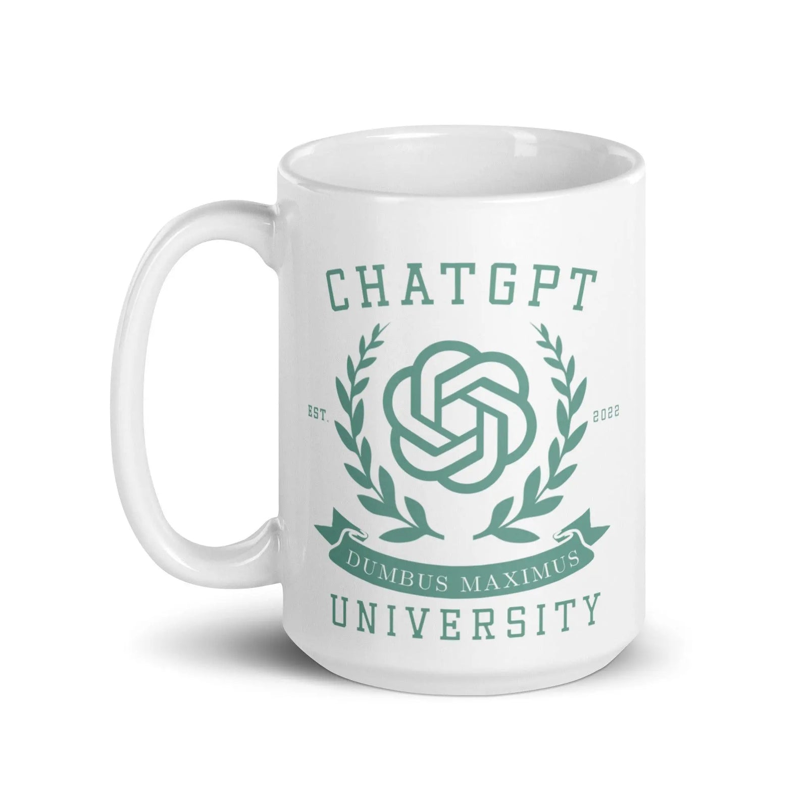 Chat GPT University White glossy mug - Orbital Clothing
