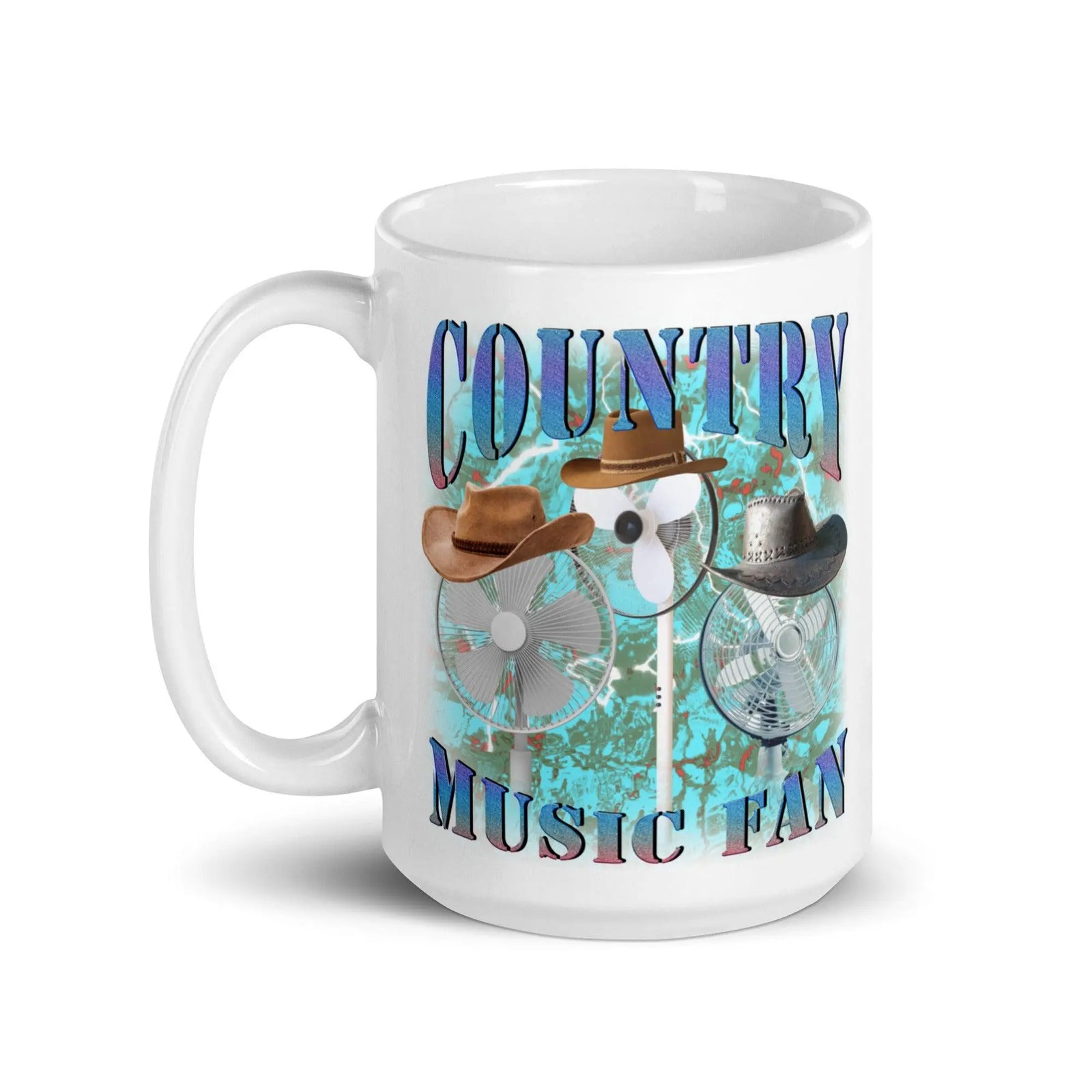Country Music Fan White glossy mug - Orbital Clothing