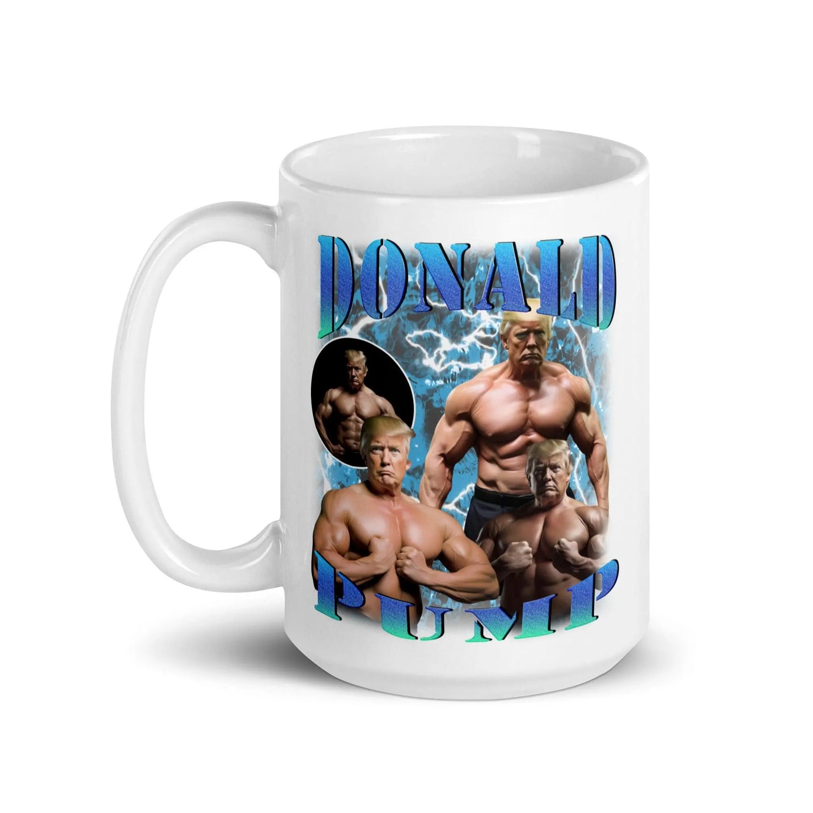 Donald Pump White glossy mug - Orbital Clothing