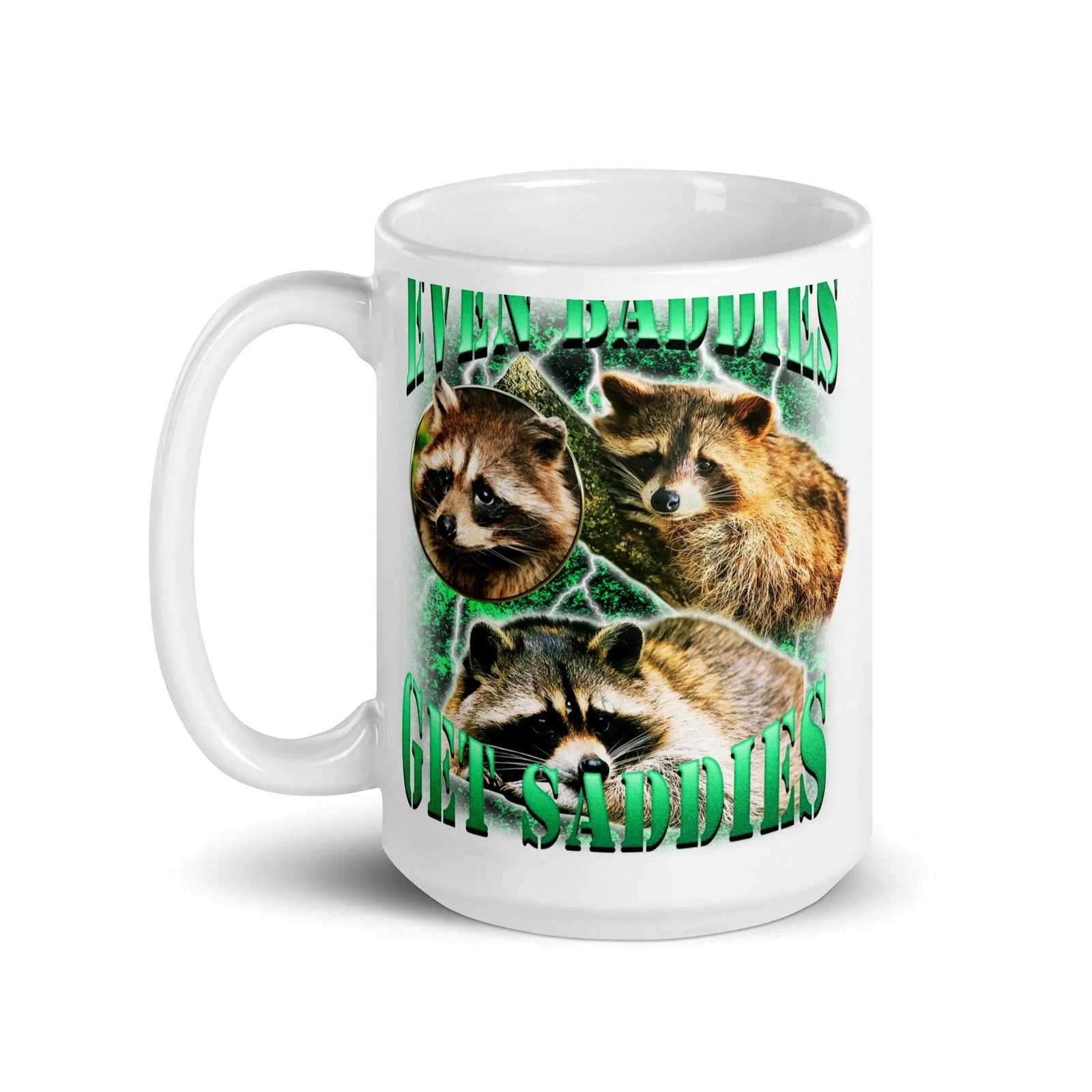 Even Baddies Get Saddies White glossy mug - Orbital Clothing