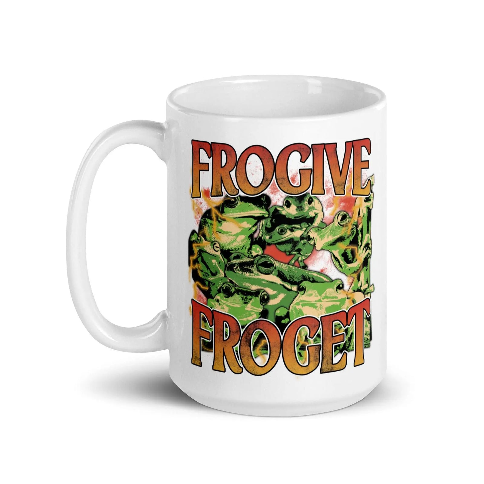 Frogive Forget White glossy mug - Orbital Clothing
