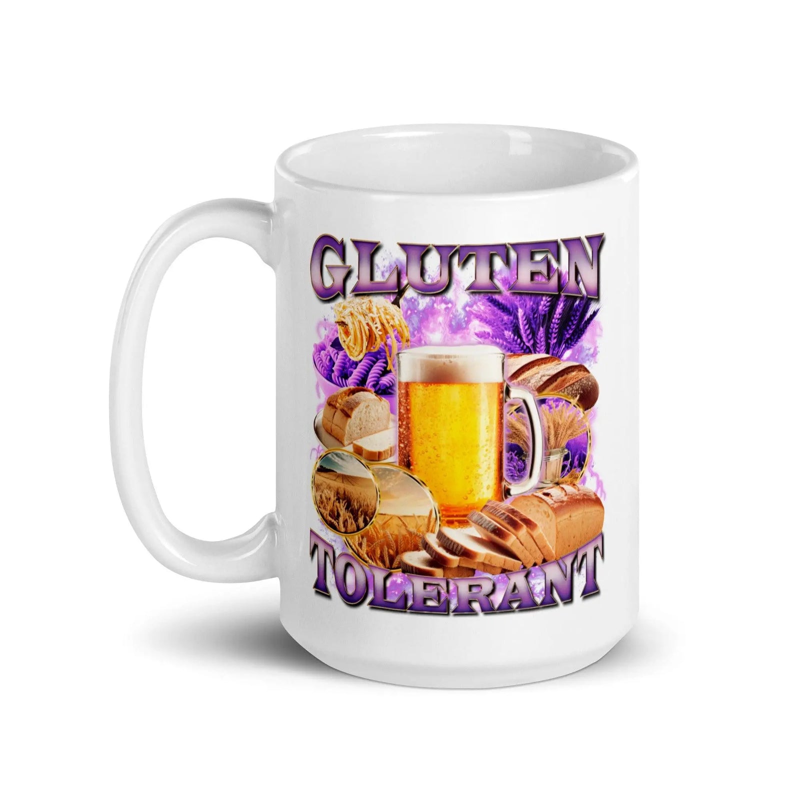 Gluten Tolerant White glossy mug - Orbital Clothing