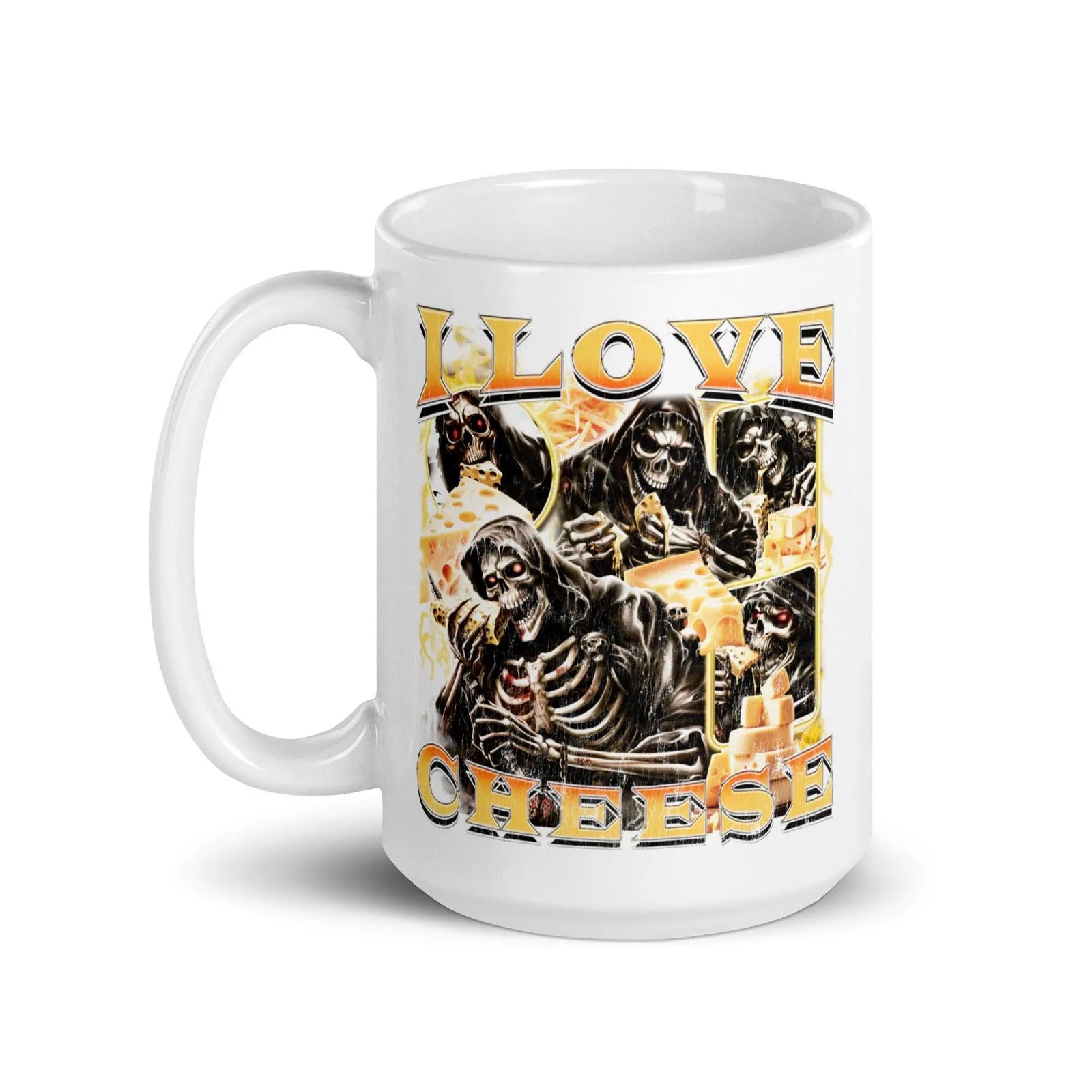 I Love Cheese White glossy mug - Orbital Clothing