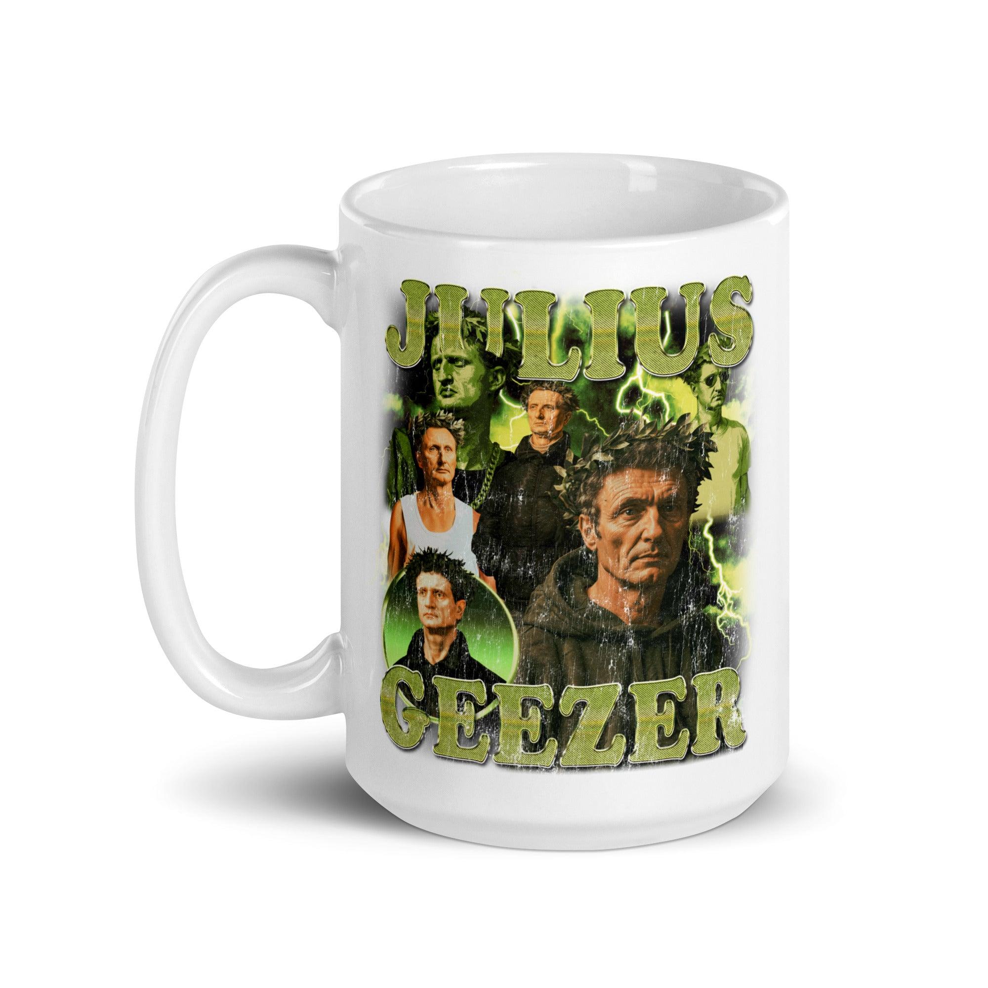 Julius Geezer White glossy mug - Orbital Clothing