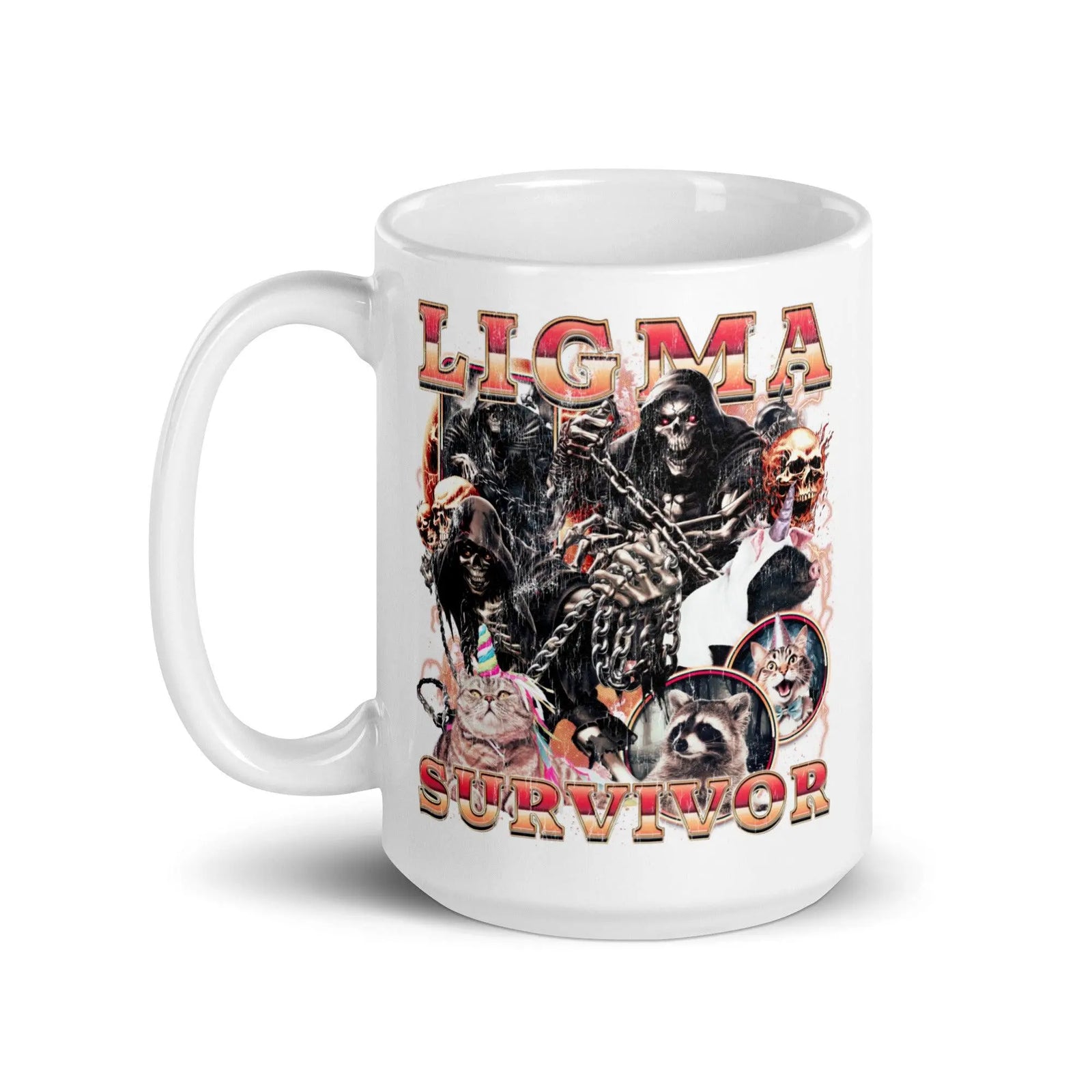 Ligma Survivor White glossy mug - Orbital Clothing