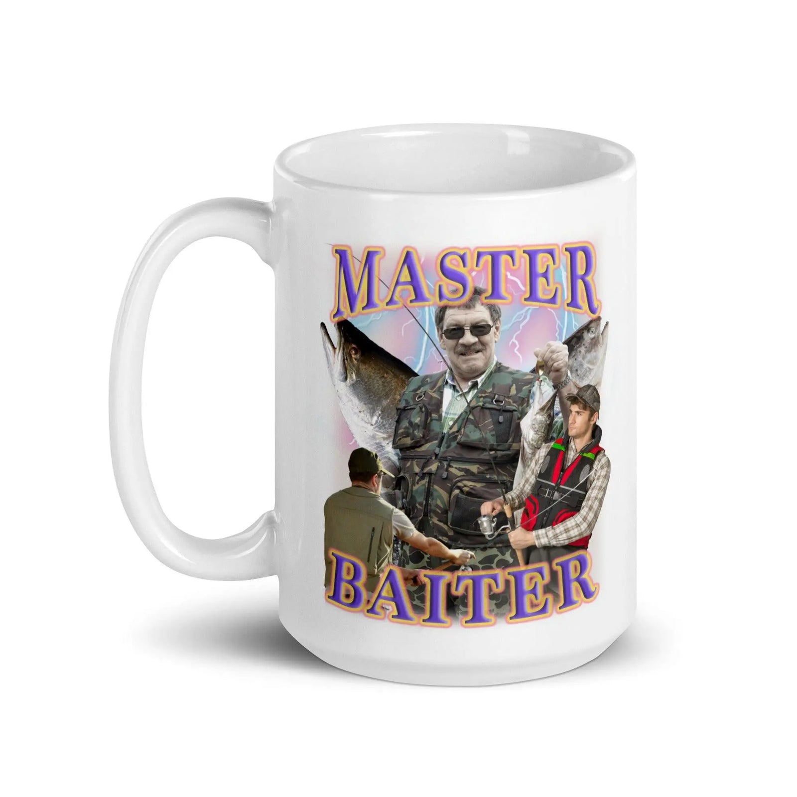 Master Baiter White glossy mug - Orbital Clothing