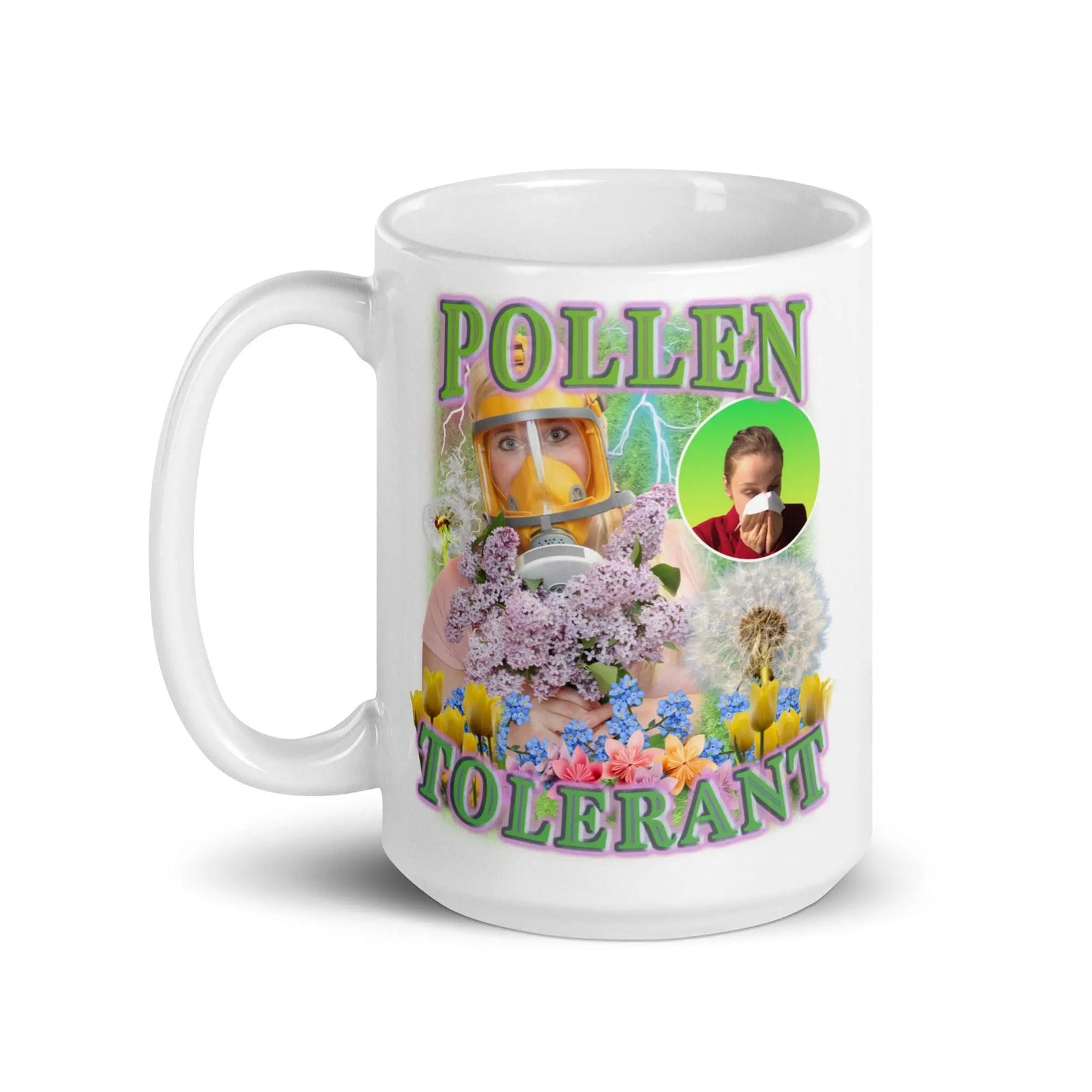 Pollen tolerant White glossy mug - Orbital Clothing