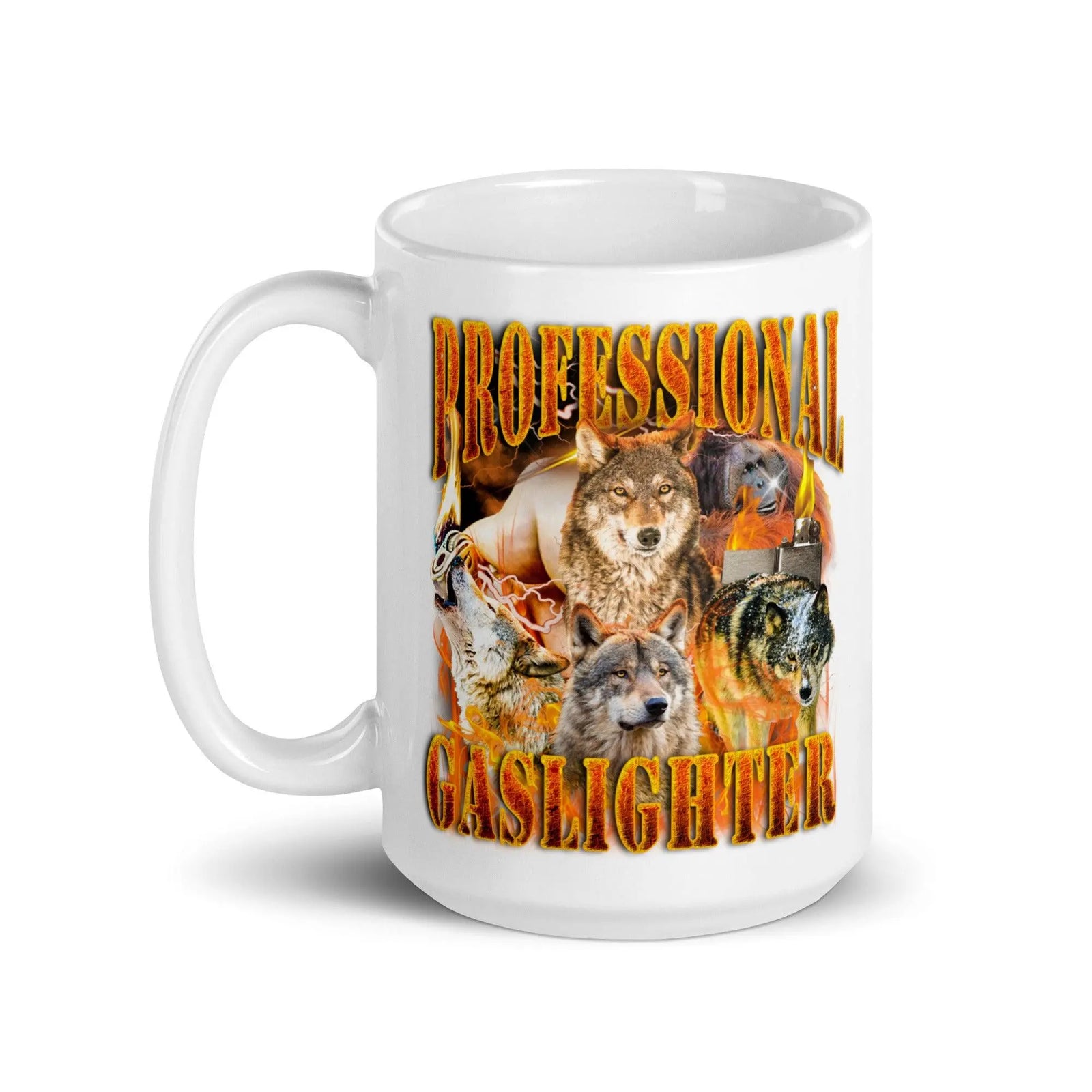 Professional Gaslighter White glossy mug - Orbital Clothing