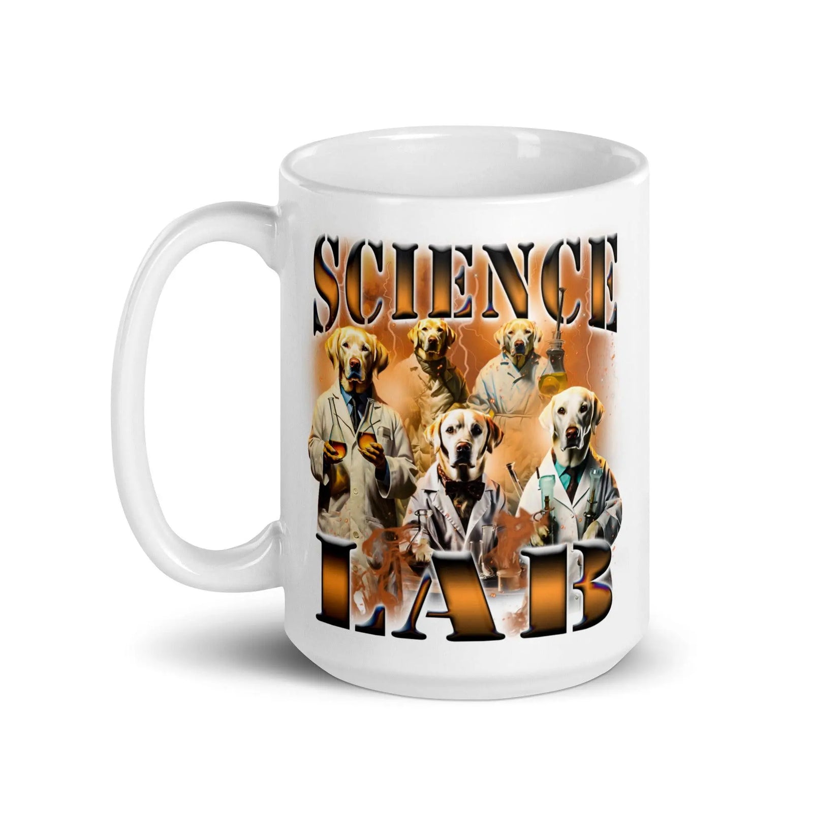 Science Lab White glossy mug - Orbital Clothing