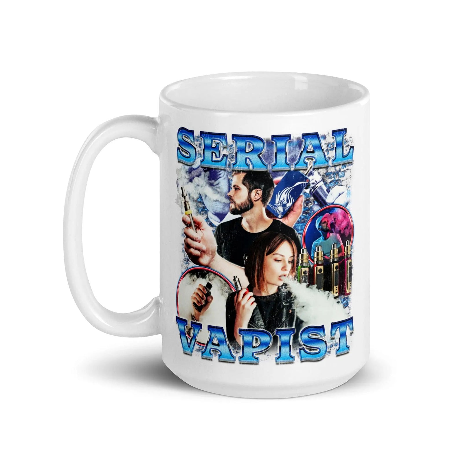 Serial Vapist White glossy mug - Orbital Clothing