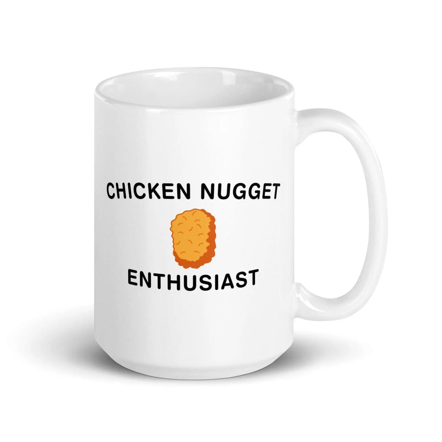 Chicken Nugget Enthusiast White glossy mug - Orbital Clothing