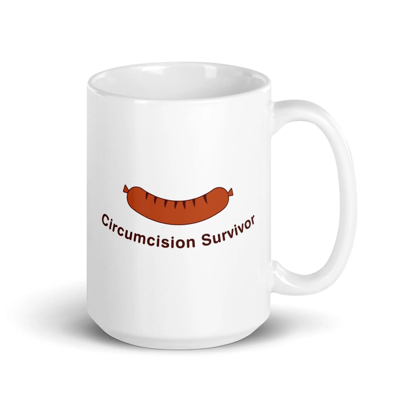 Circumcision Survivor White glossy mug - Orbital Clothing