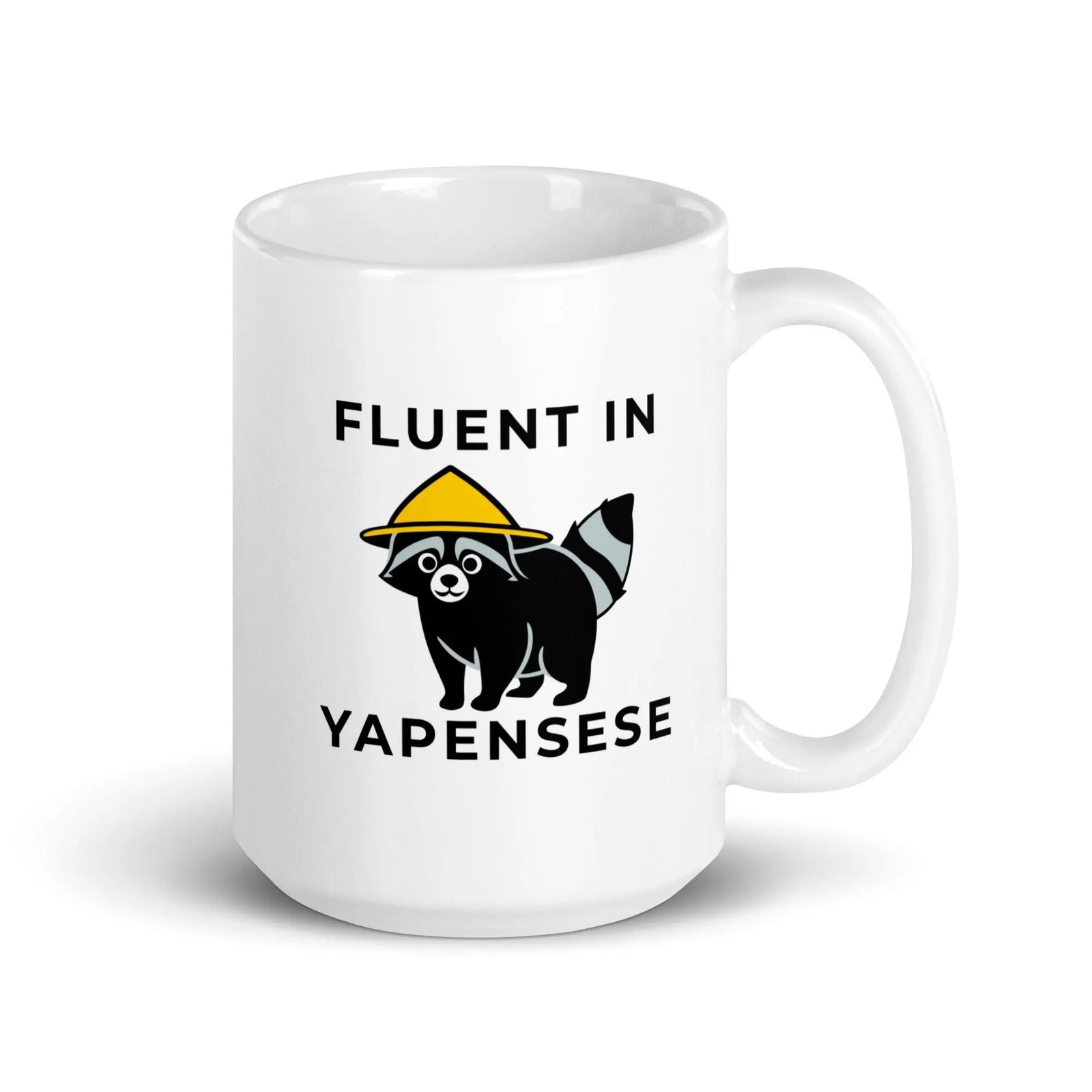 Fluent in Yapenese White glossy mug - Orbital Clothing