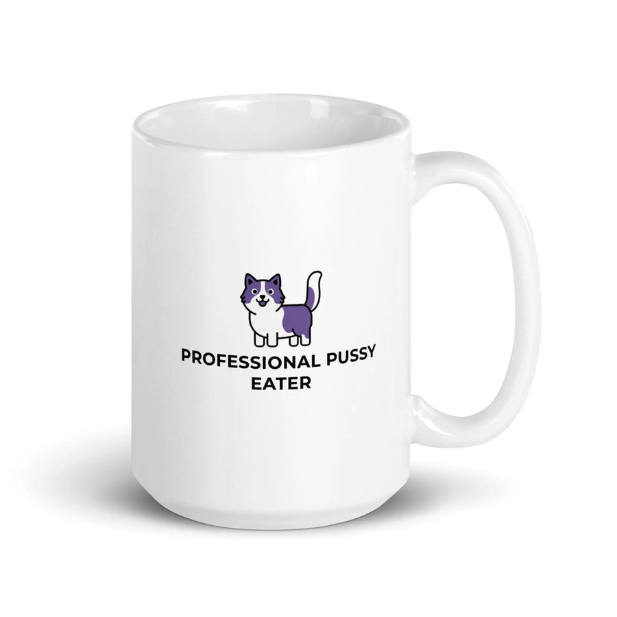 Professional Pussy Eater White glossy mug - Orbital Clothing